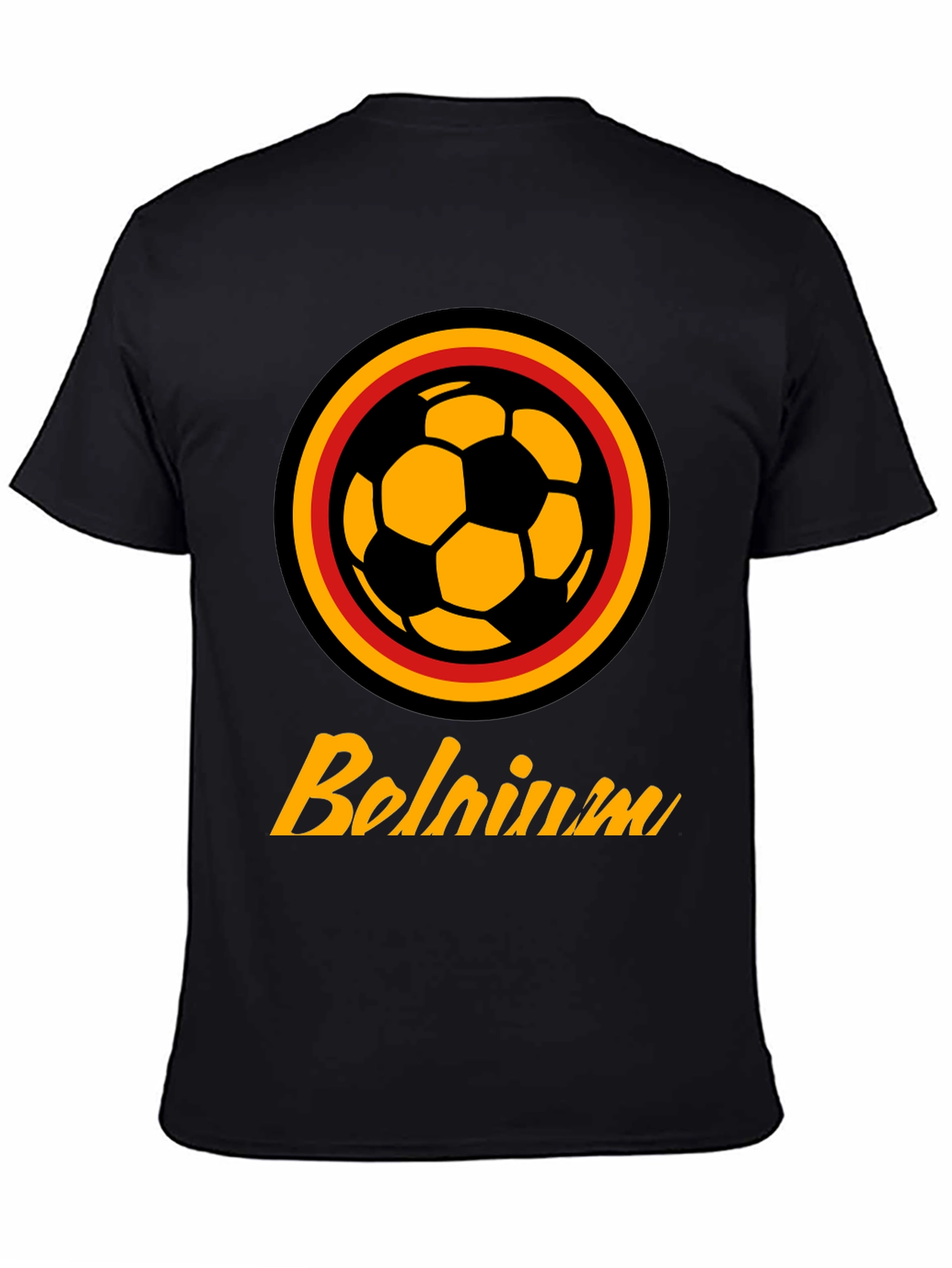 Belgium Soccer T-Shirt - Black Fan Apparel