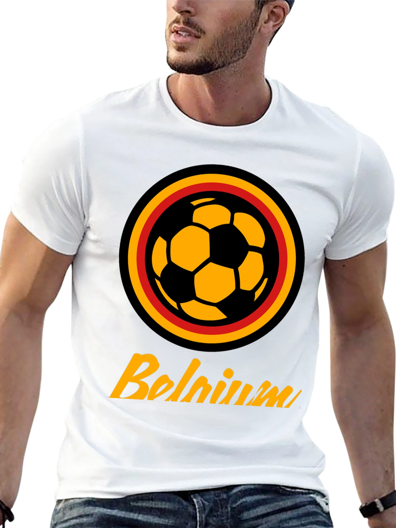 Belgium Soccer T-Shirt - Black Fan Apparel