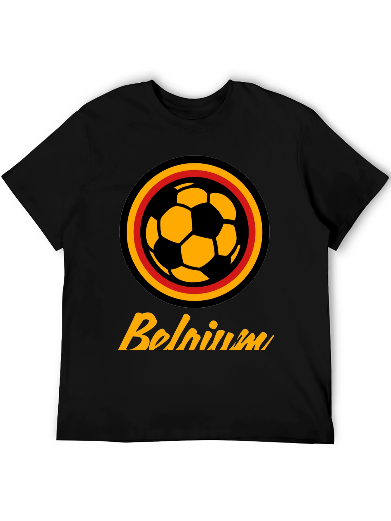 Belgium Soccer T-Shirt - Black Fan Apparel