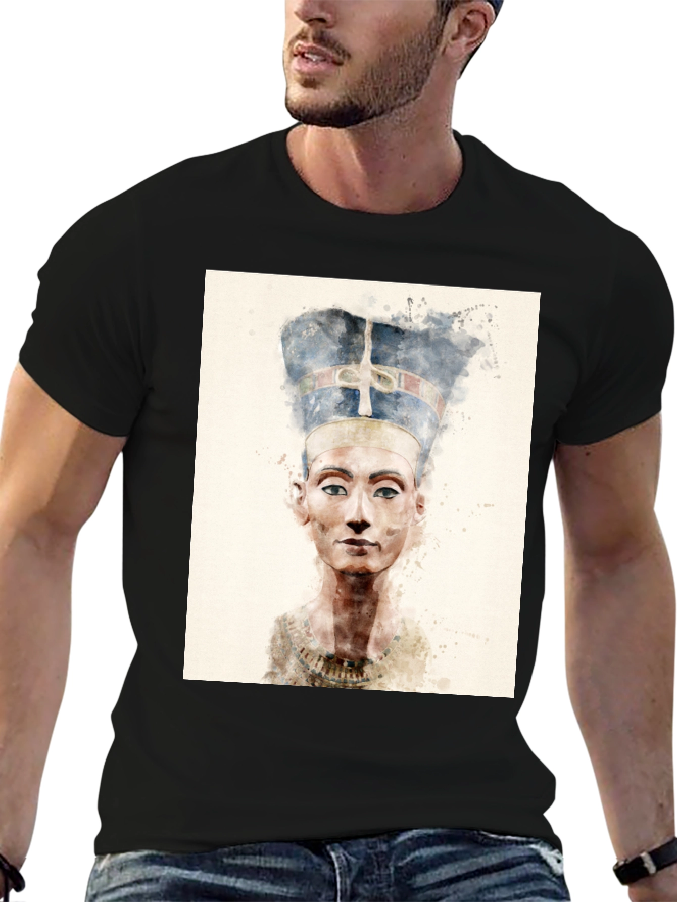 Nefertiti Art T-Shirt - Stylish Pharaoh Queen Tee