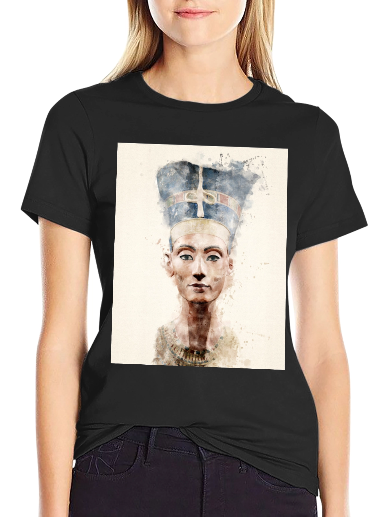 Nefertiti Art T-Shirt - Stylish Pharaoh Queen Tee