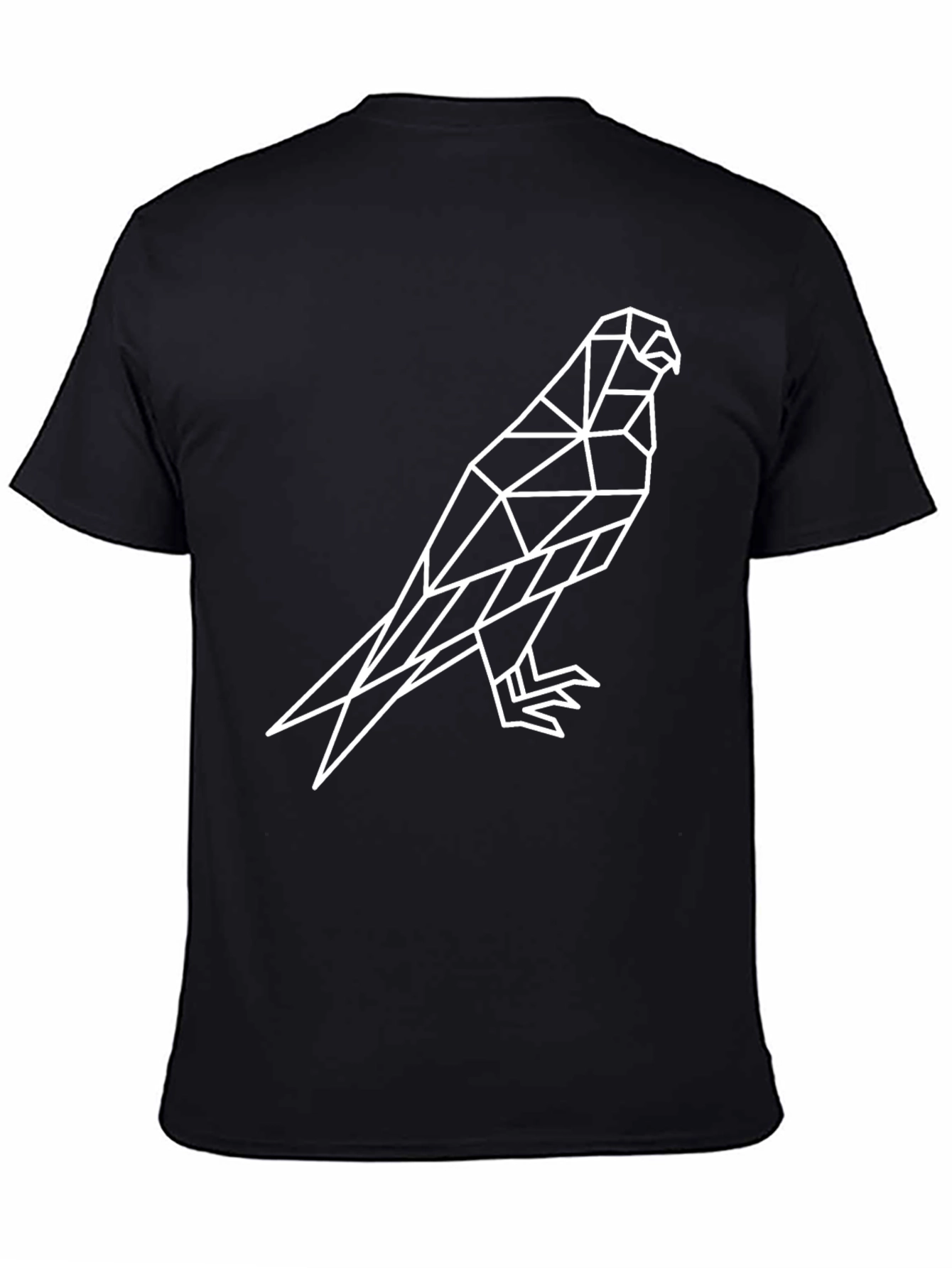 Geometric Falcon Graphic Tee - Mens Black T-Shirt