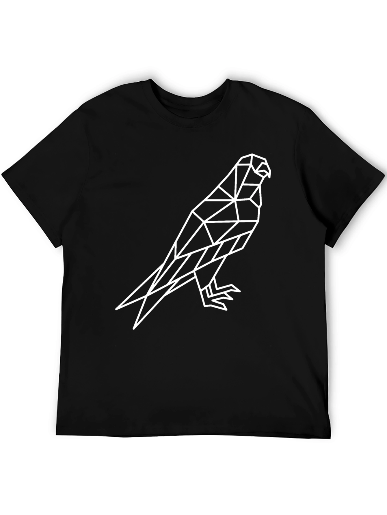 Geometric Falcon Graphic Tee - Mens Black T-Shirt