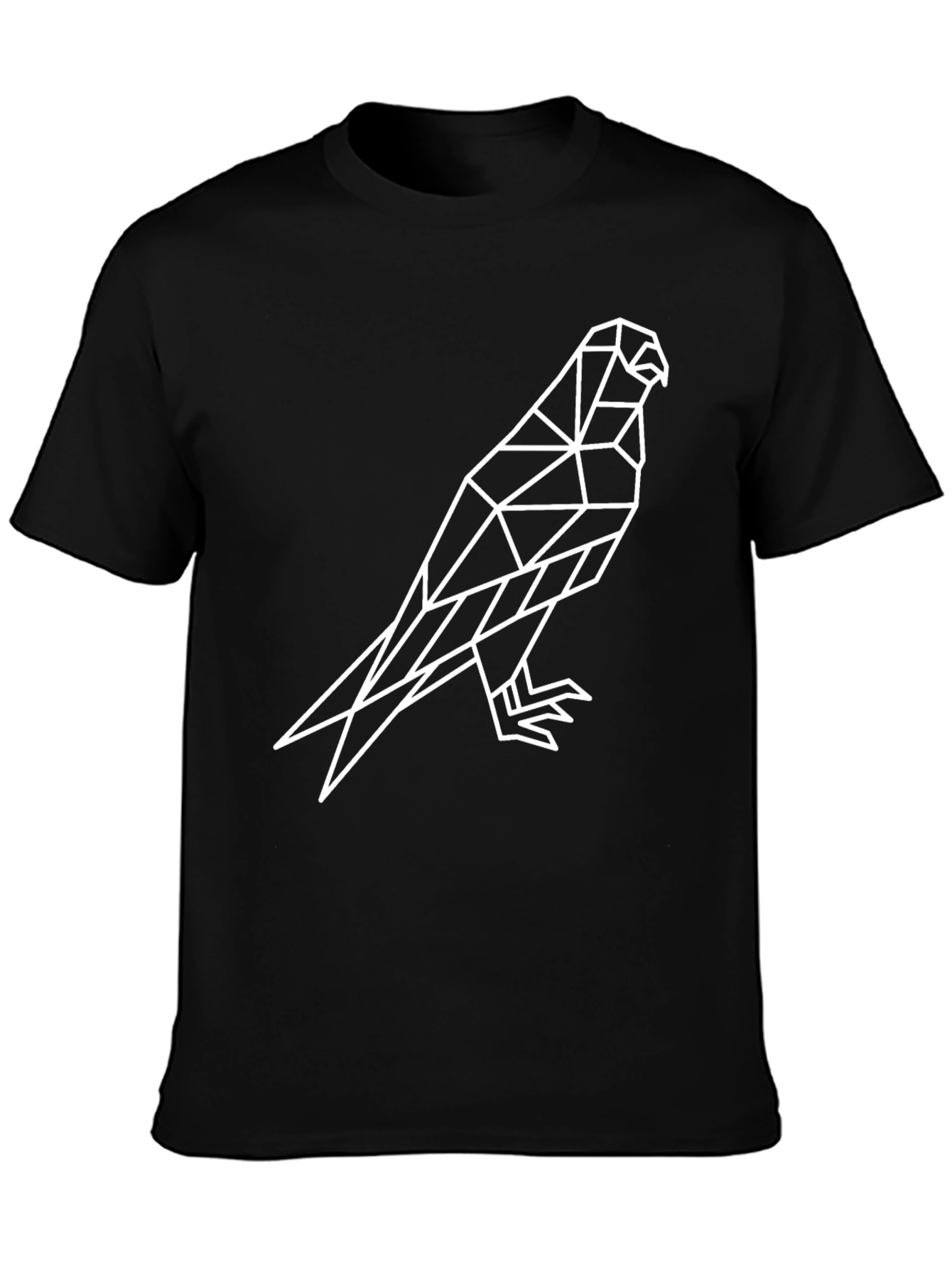 Geometric Falcon Graphic Tee - Mens Black T-Shirt