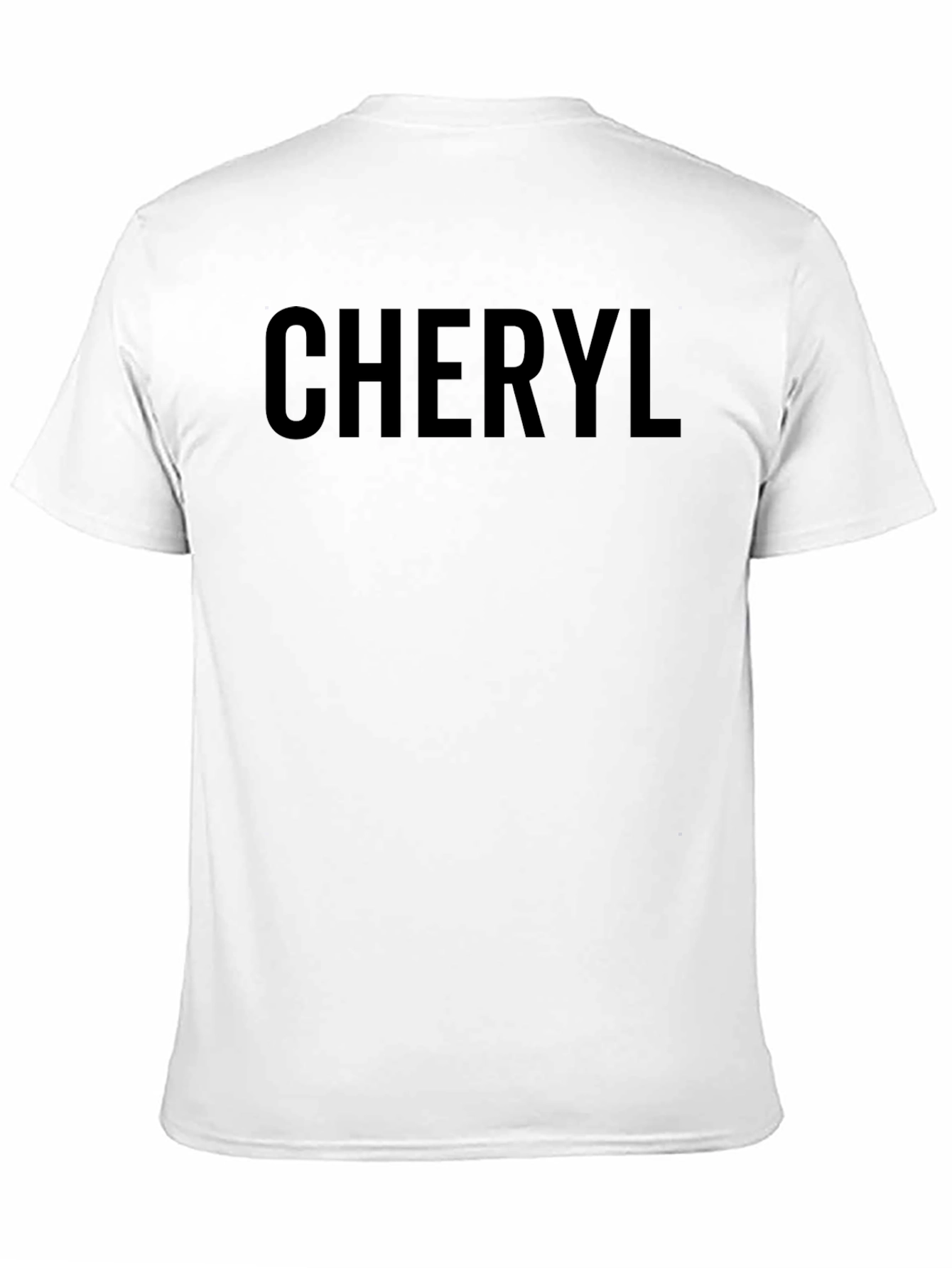 Cheryl Name Tee - Personalized Black T-Shirt