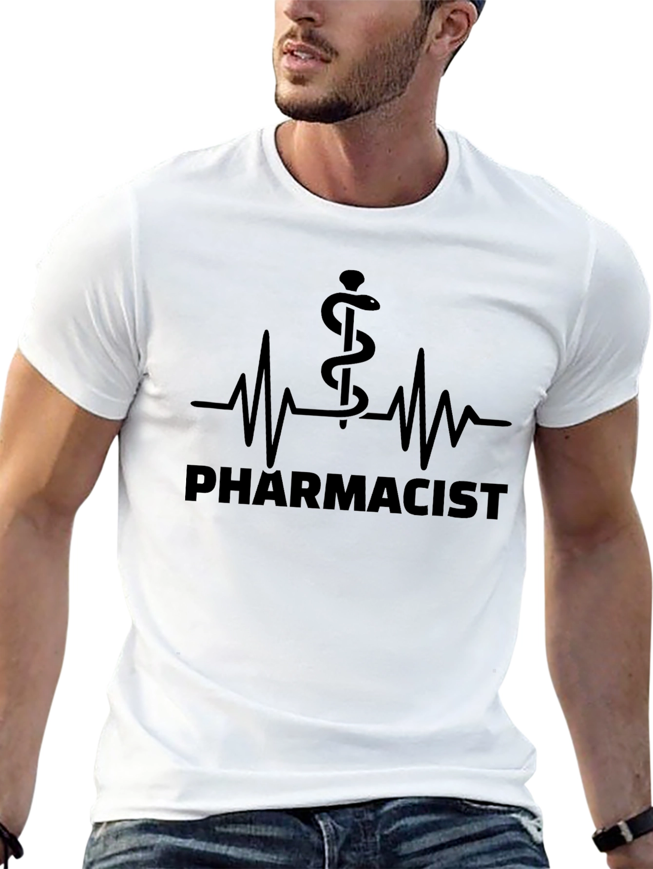 Pharmacist Heartbeat T-Shirt - Medical Profession Tee
