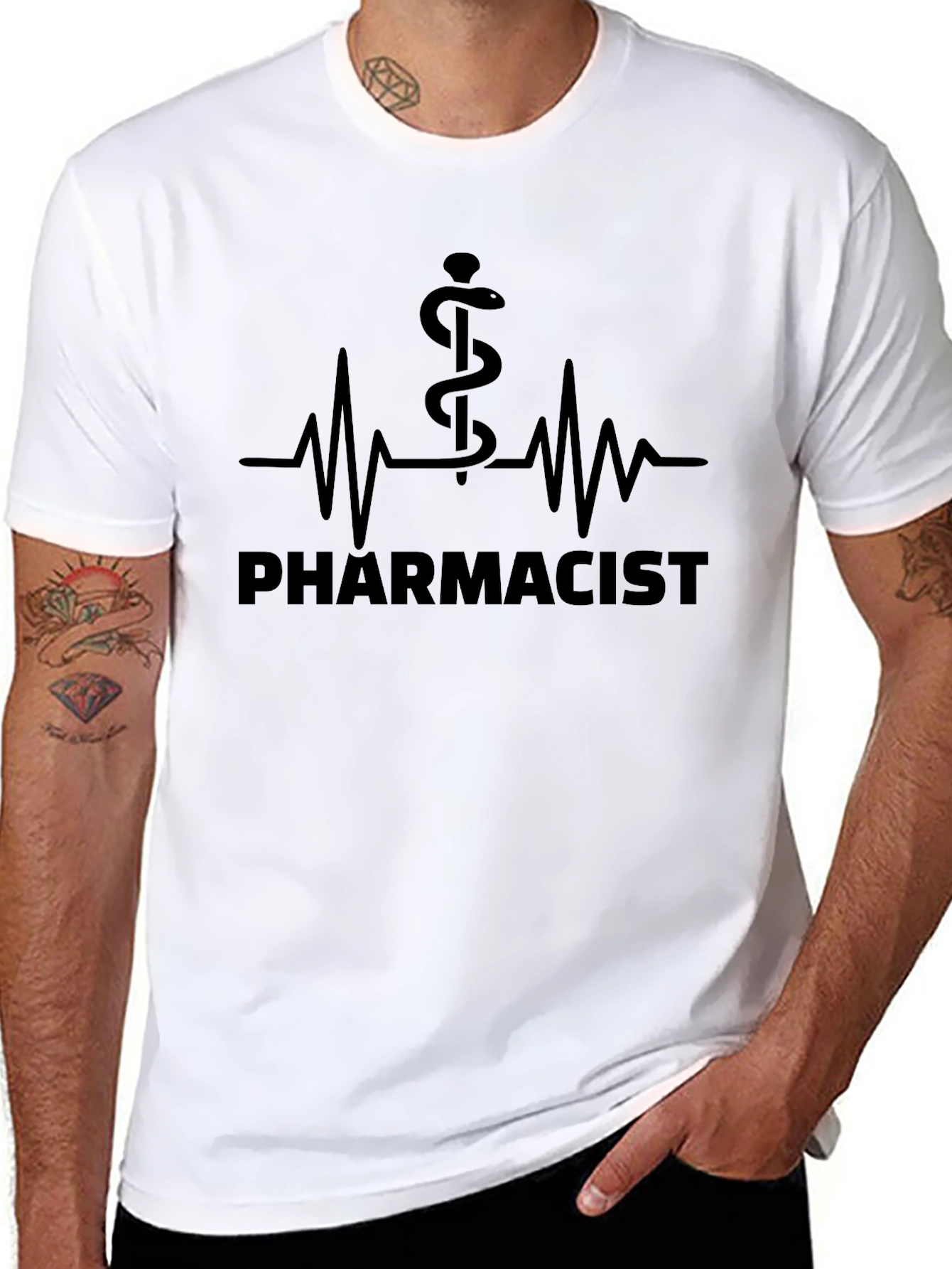 Pharmacist Heartbeat T-Shirt - Medical Profession Tee