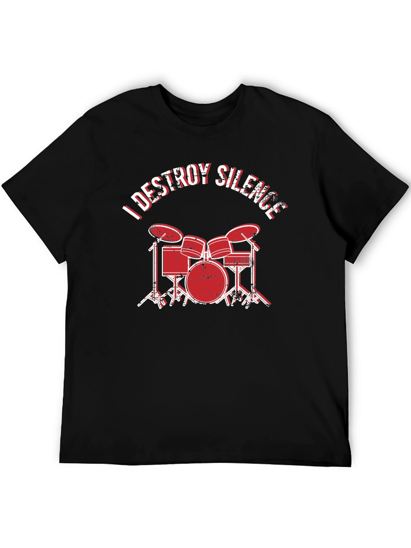 I Destroy Silence Drummer T-Shirt - Black