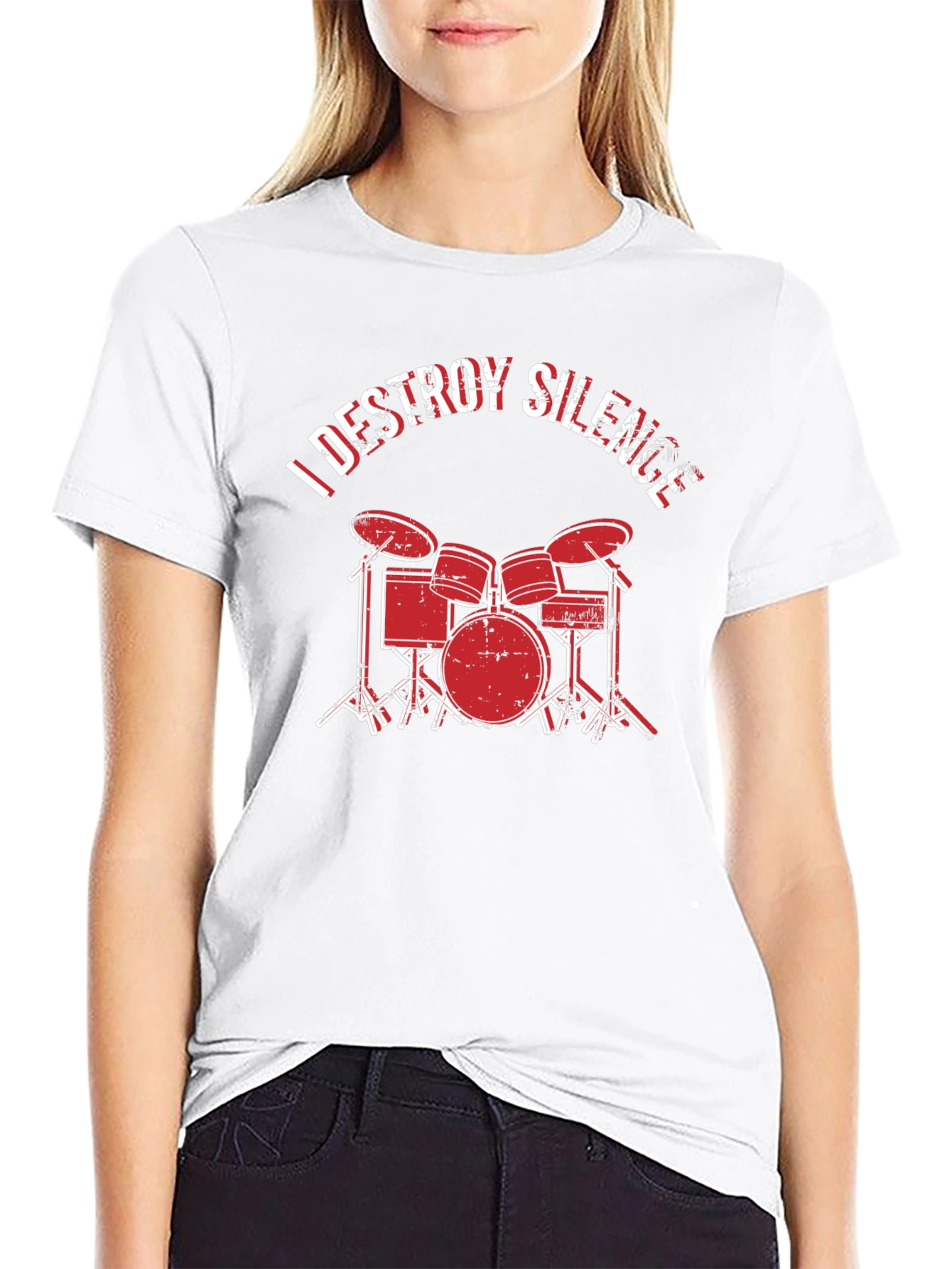 I Destroy Silence Drummer T-Shirt - Black