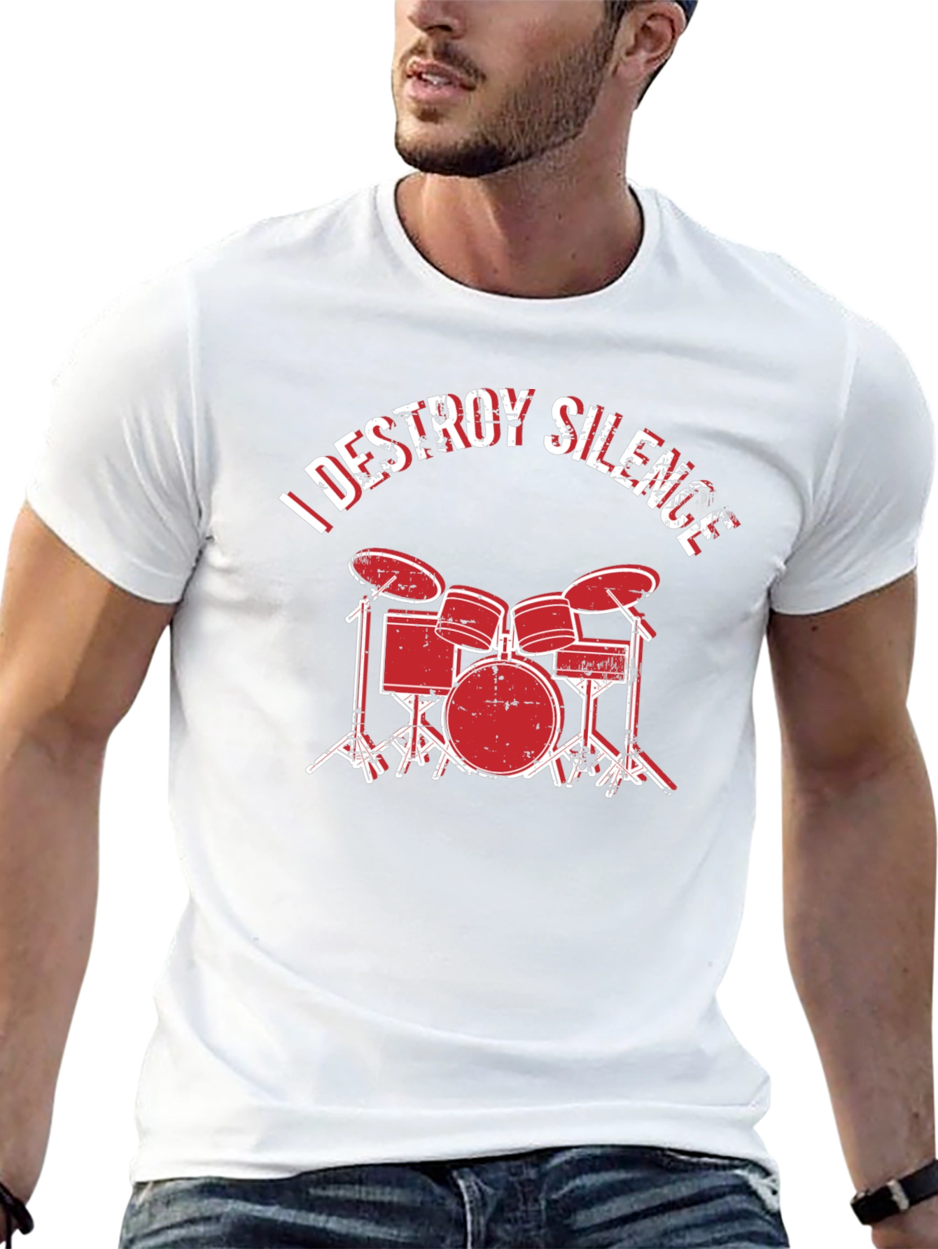 I Destroy Silence Drummer T-Shirt - Black