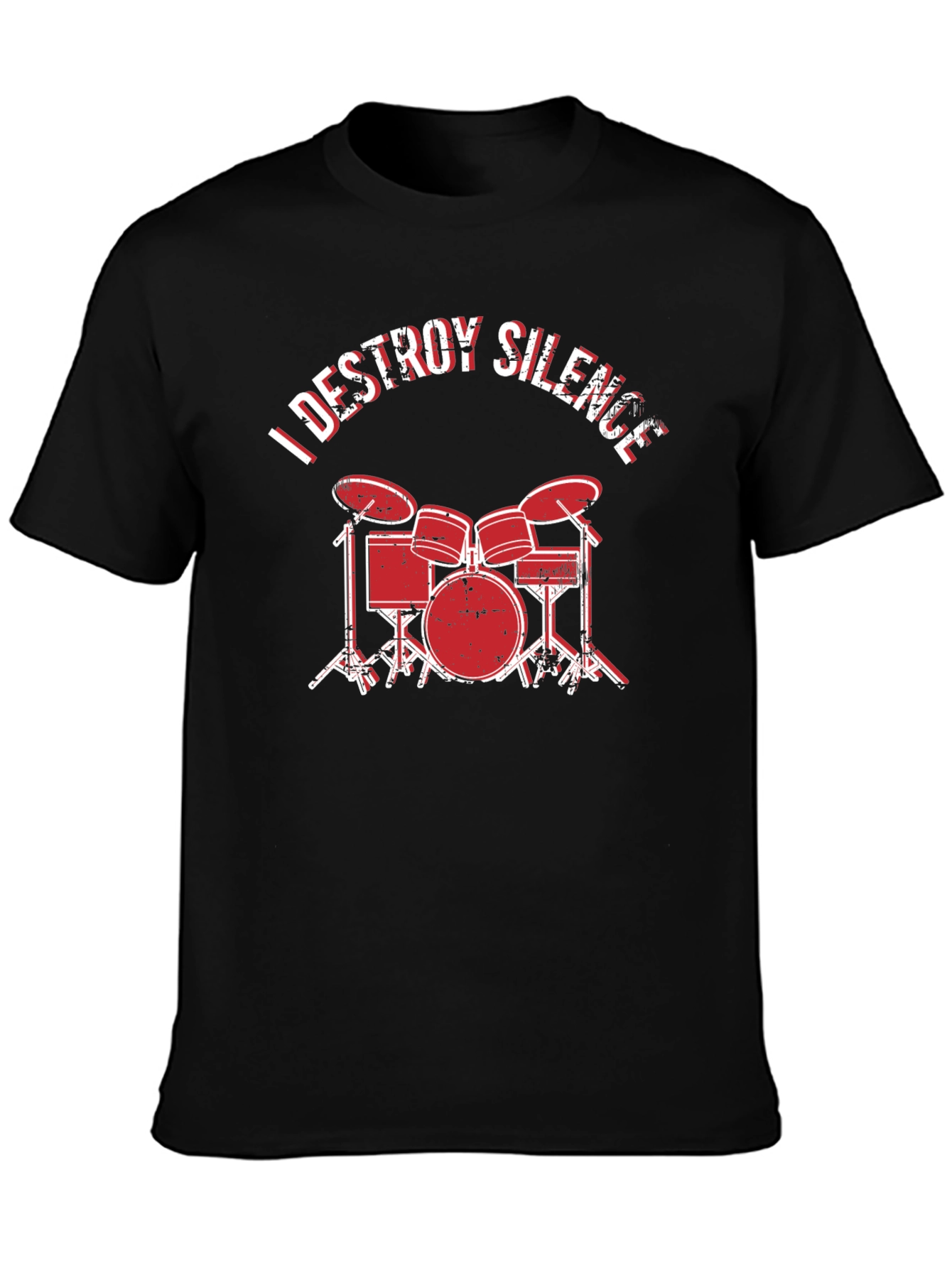 I Destroy Silence Drummer T-Shirt - Black