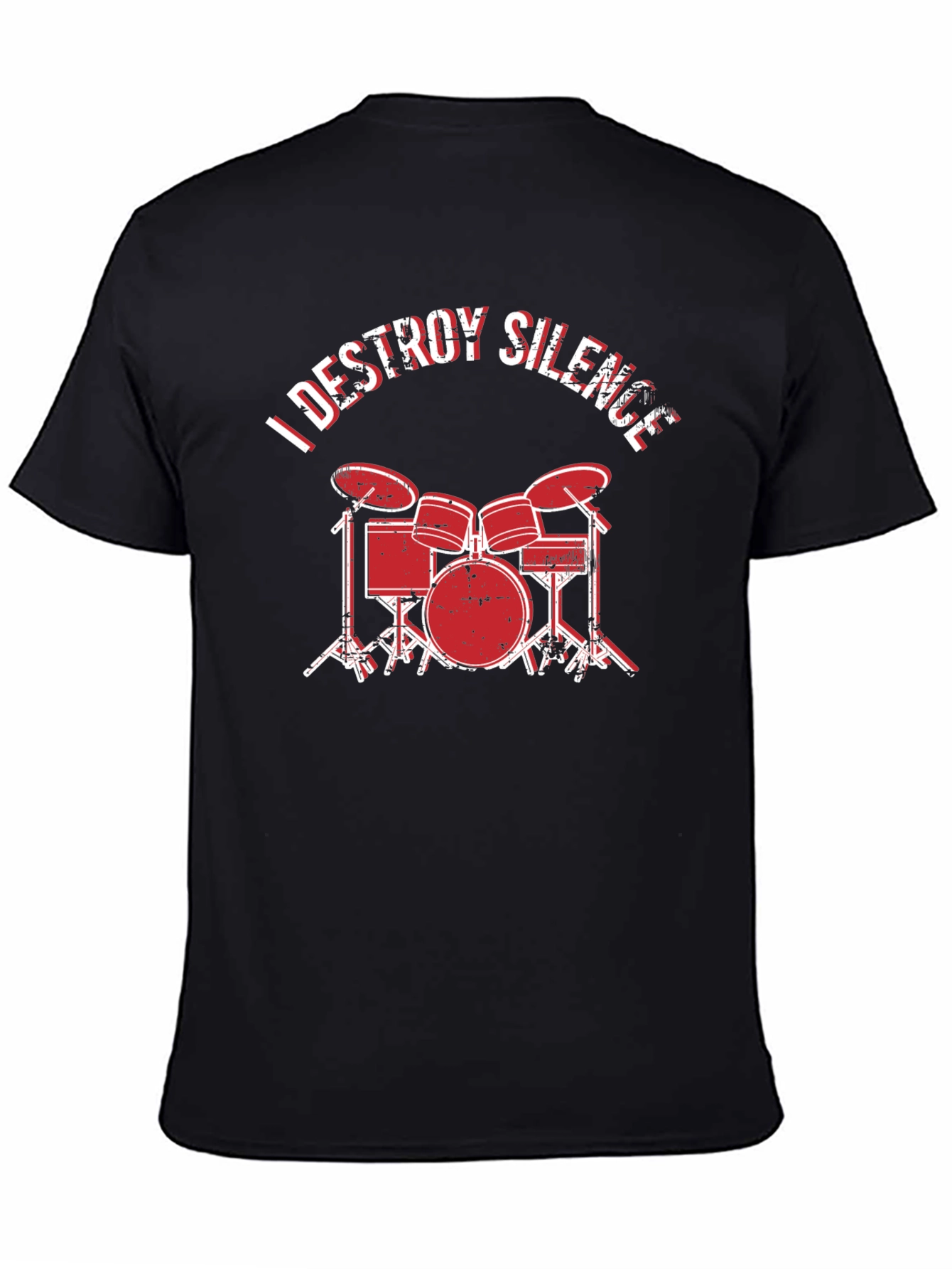I Destroy Silence Drummer T-Shirt - Black