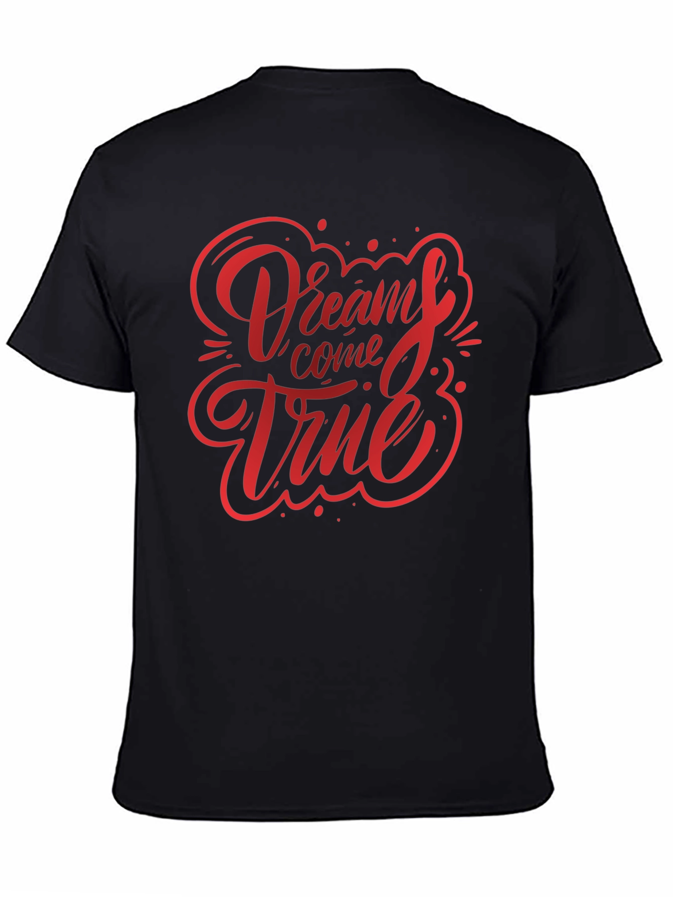 Dreams Come True Graphic Tee - Black Cotton T-Shirt