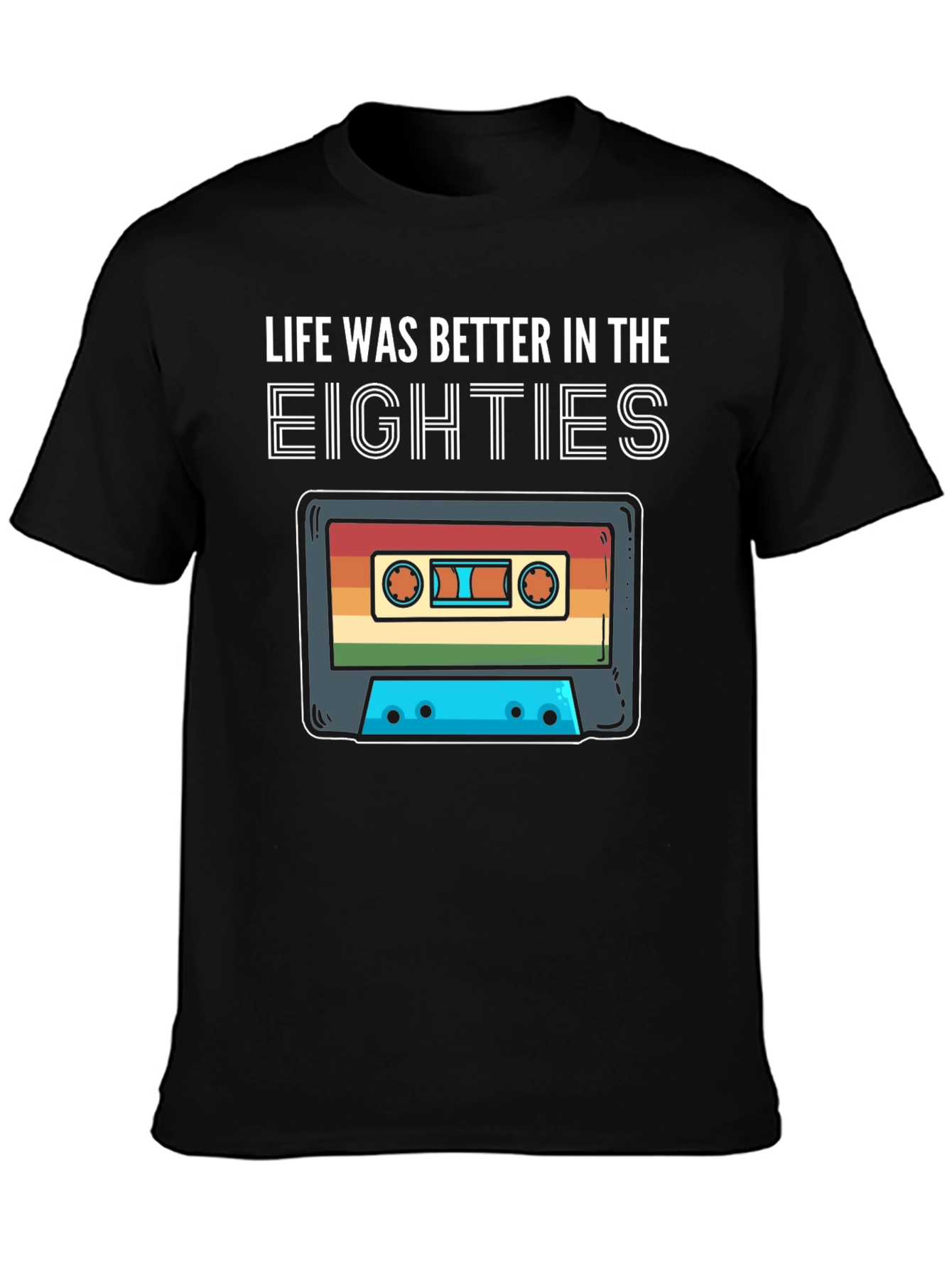 Retro 80s Cassette Tape T-Shirt - Life Was Better