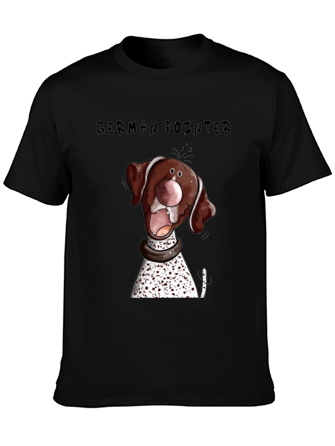 German Pointer Dog Cartoon Graphic Tee