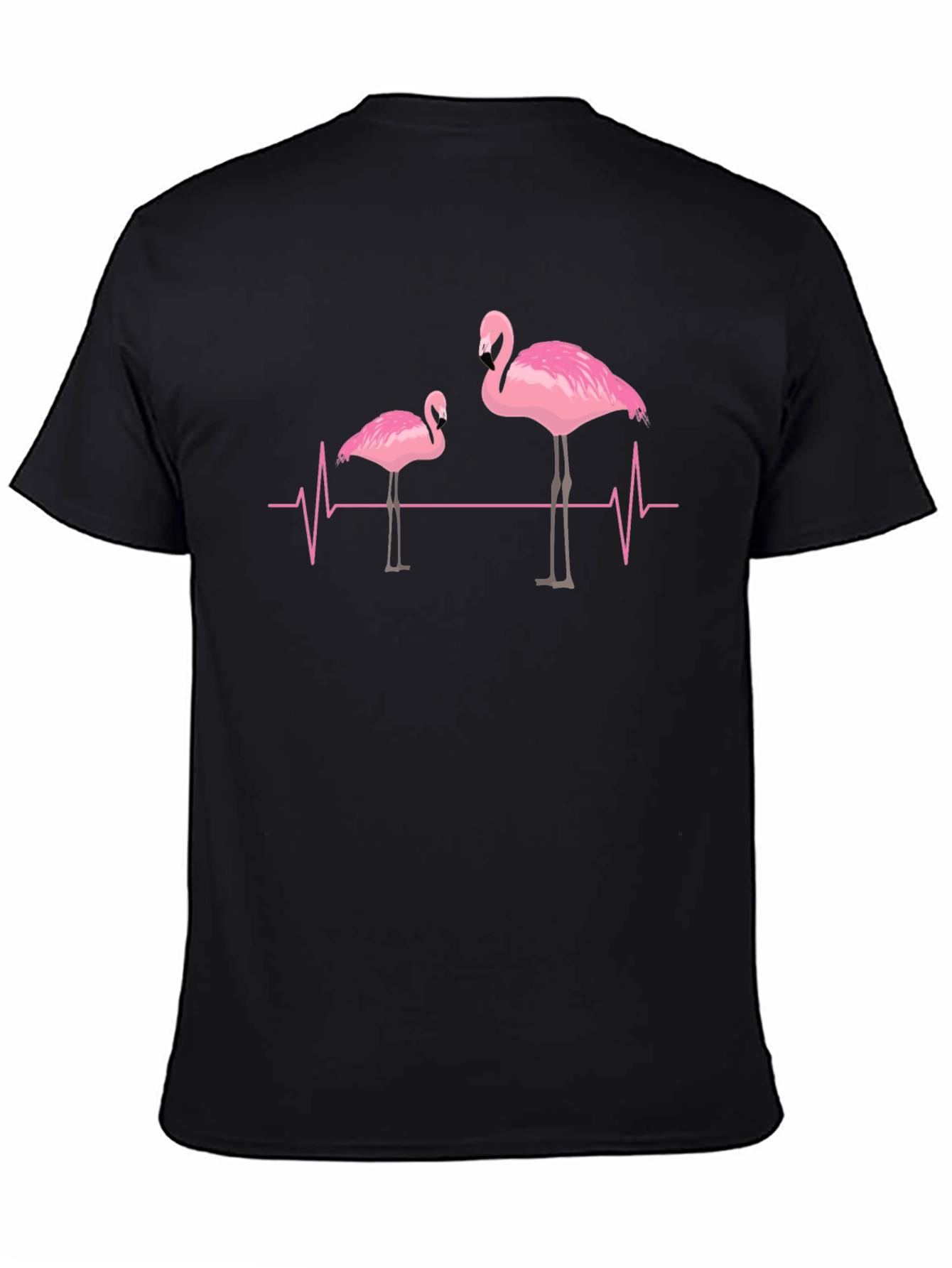 Flamingo Heartbeat Graphic Tee - Unique Design
