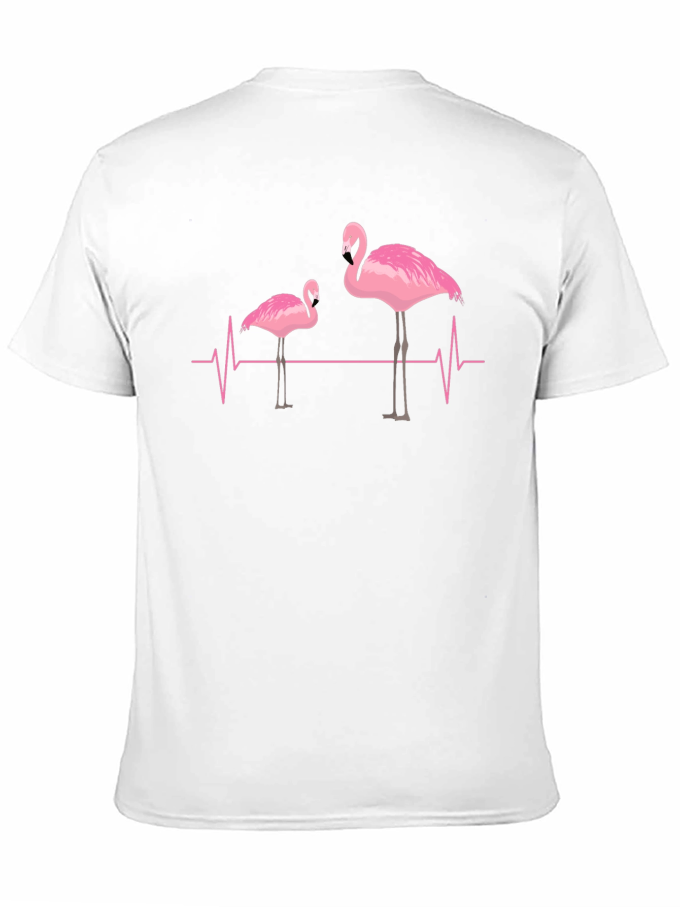 Flamingo Heartbeat Graphic Tee - Unique Design