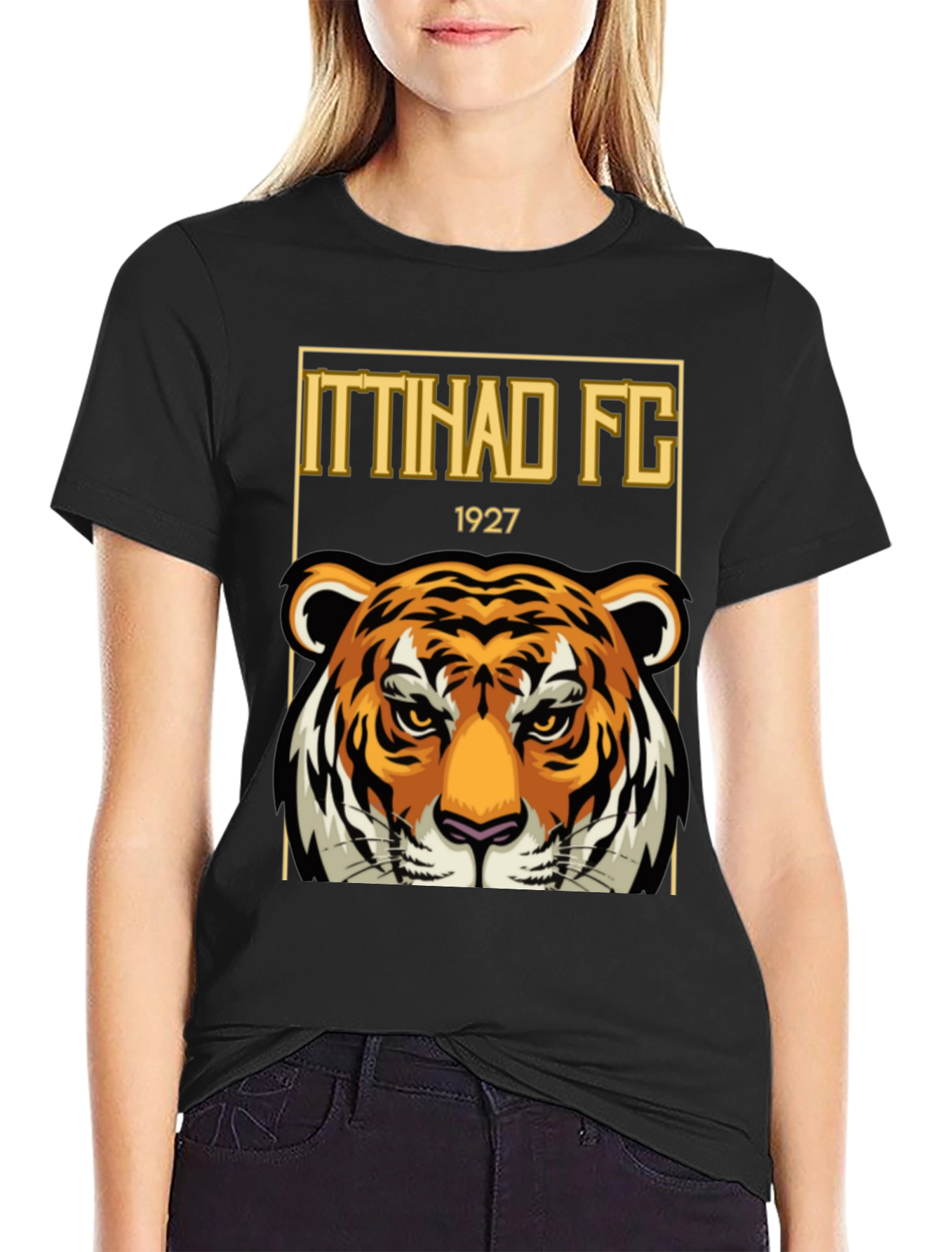Ittihad FC Tiger Graphic T-Shirt - Black