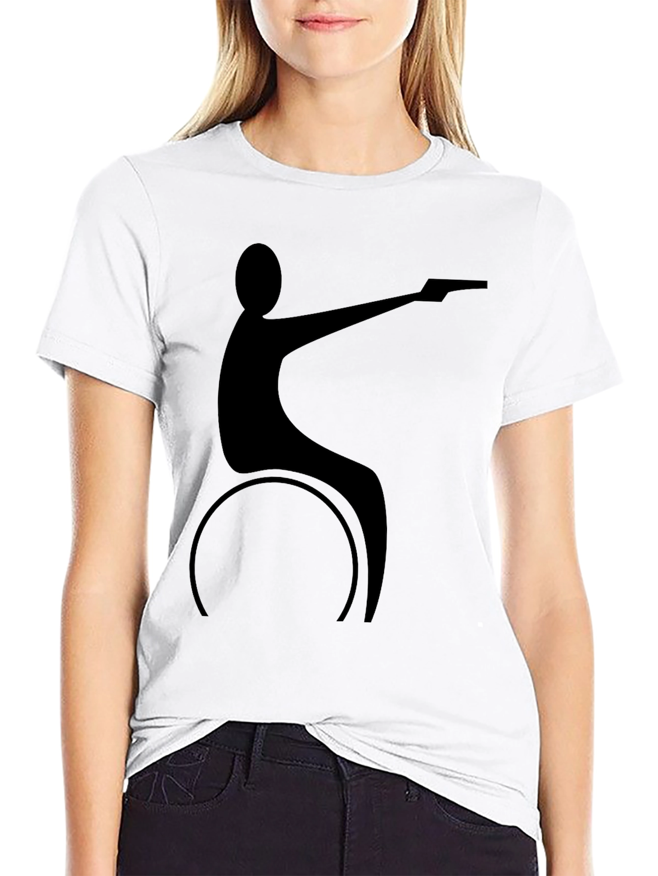 Wheelchair Shooter Black T-Shirt