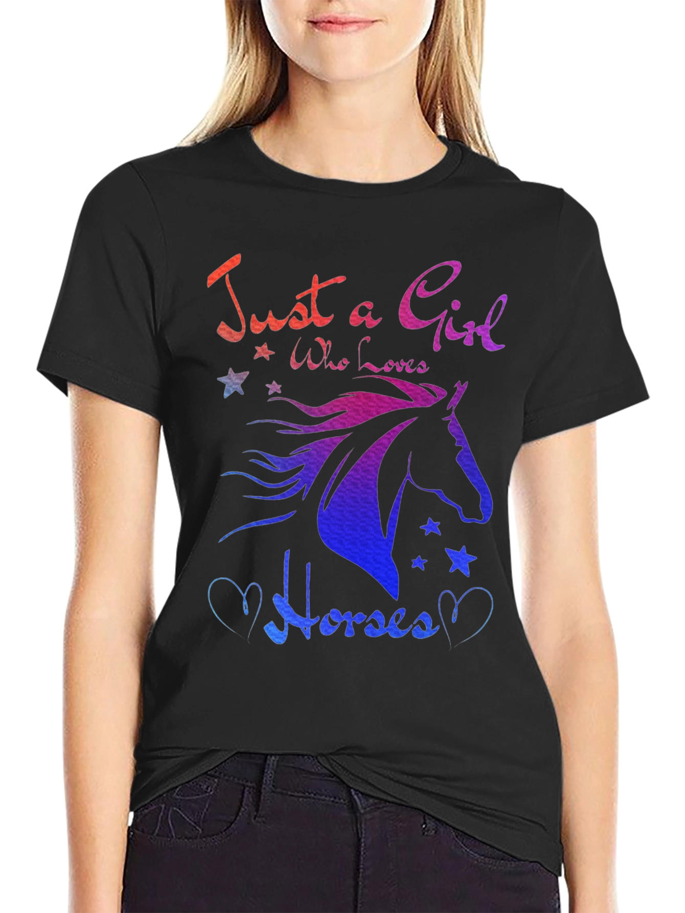 Just A Girl Who Loves Horses Graphic Tee