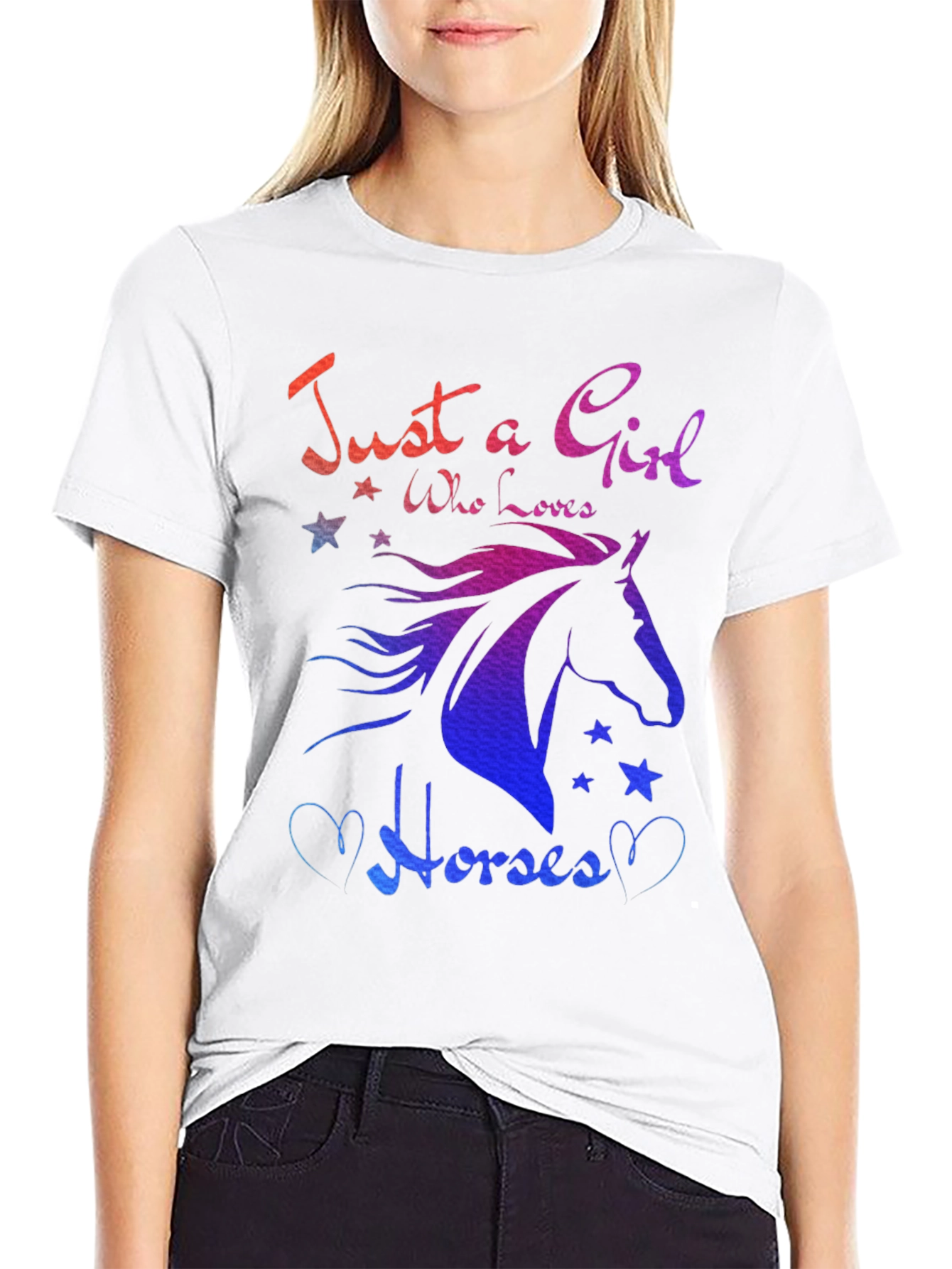 Just A Girl Who Loves Horses Graphic Tee