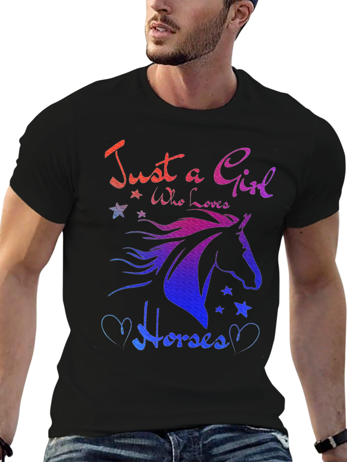 Just A Girl Who Loves Horses Graphic Tee