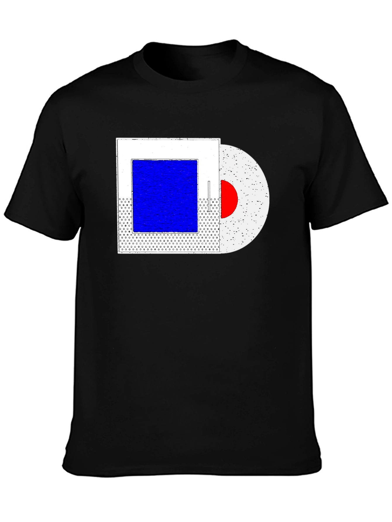 Abstract Art Graphic Tee - Trendy Black T-Shirt