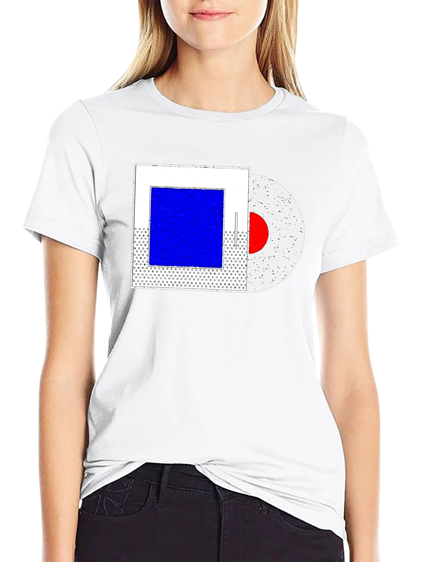 Abstract Art Graphic Tee - Trendy Black T-Shirt