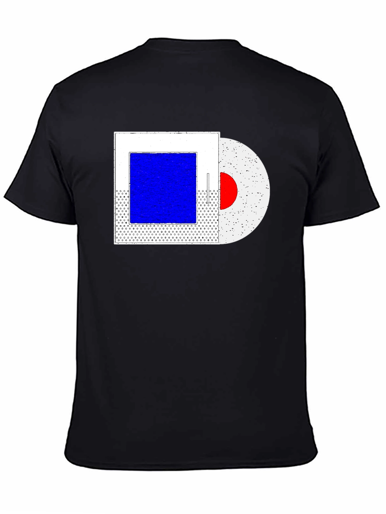 Abstract Art Graphic Tee - Trendy Black T-Shirt