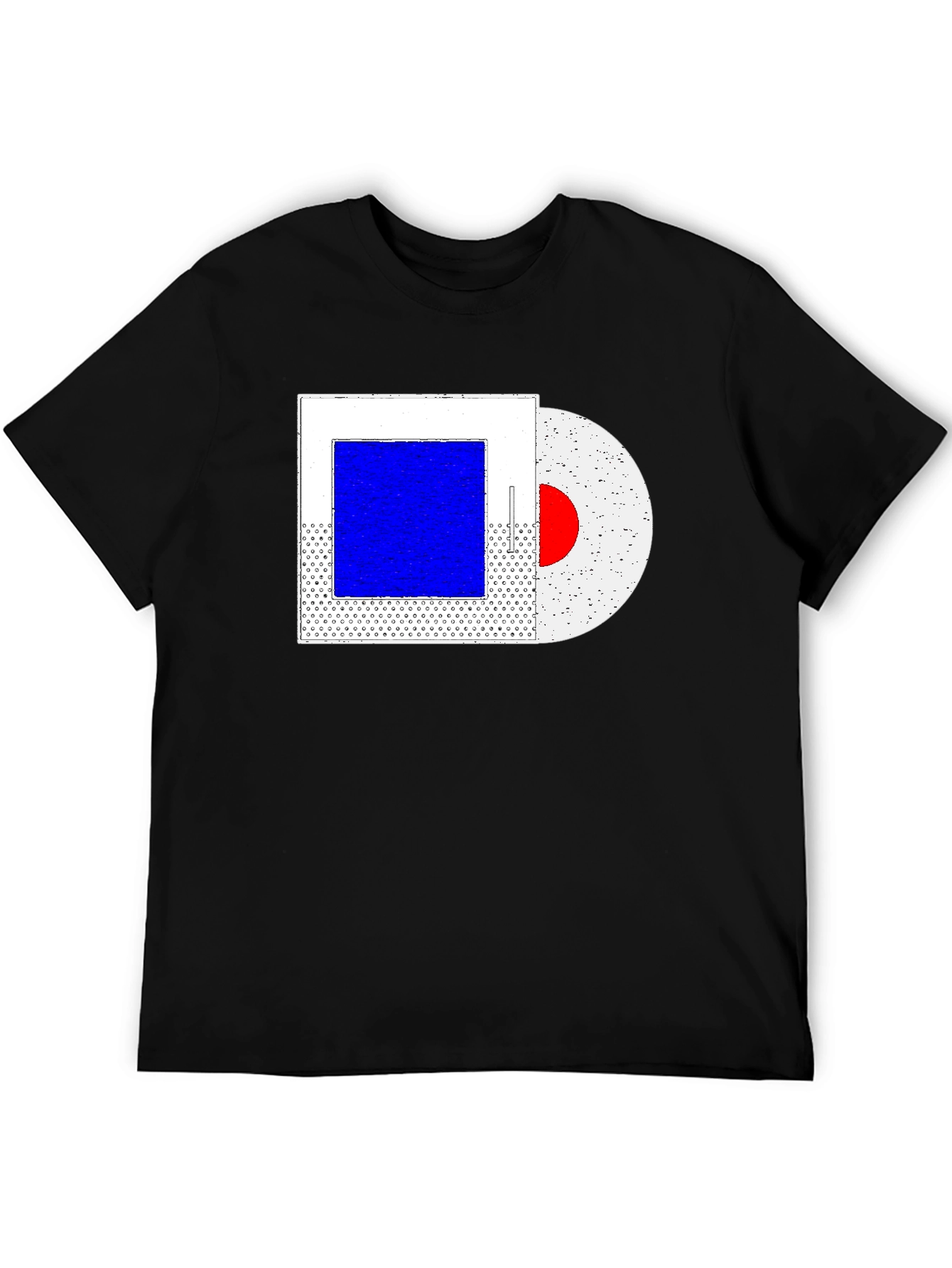 Abstract Art Graphic Tee - Trendy Black T-Shirt