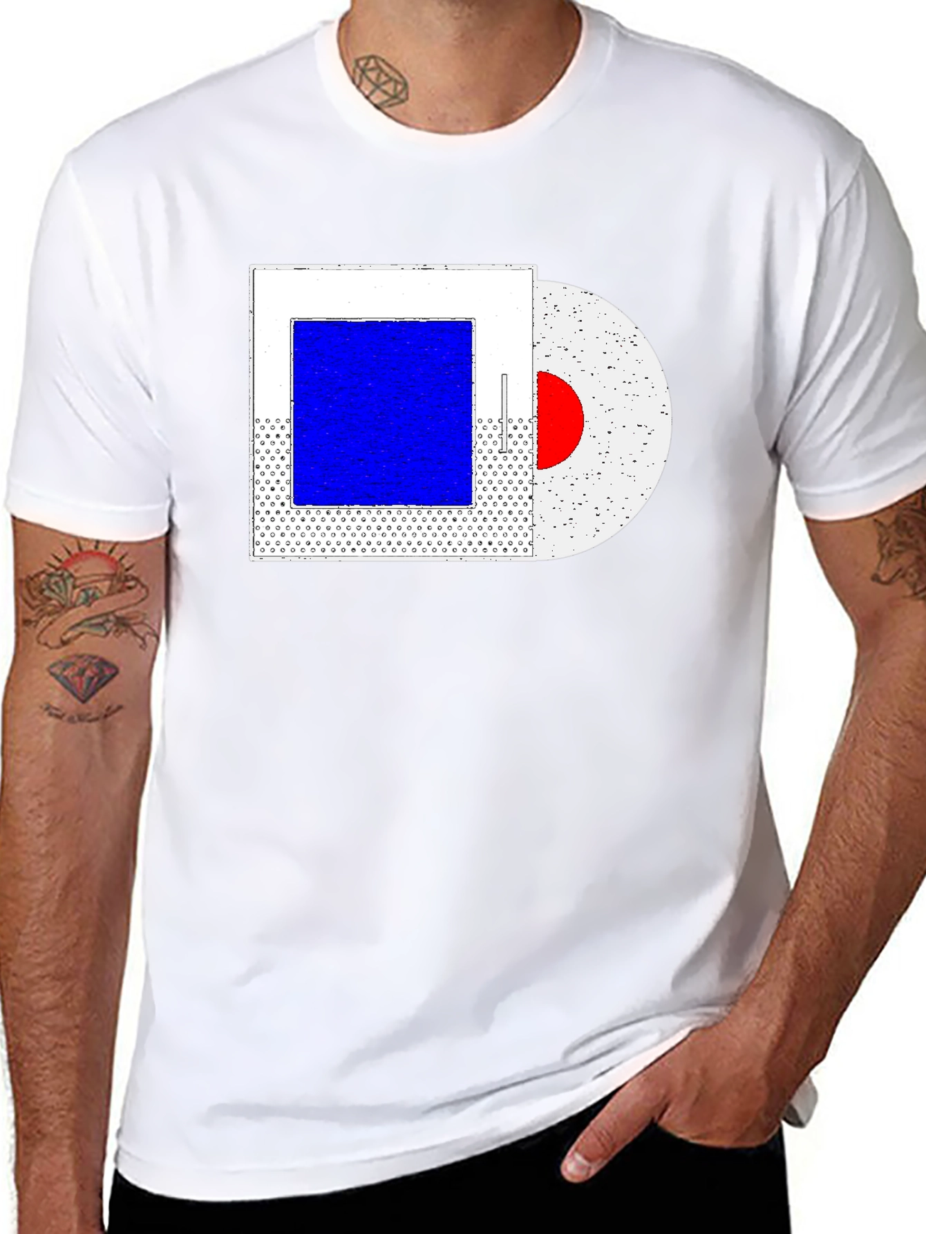 Abstract Art Graphic Tee - Trendy Black T-Shirt