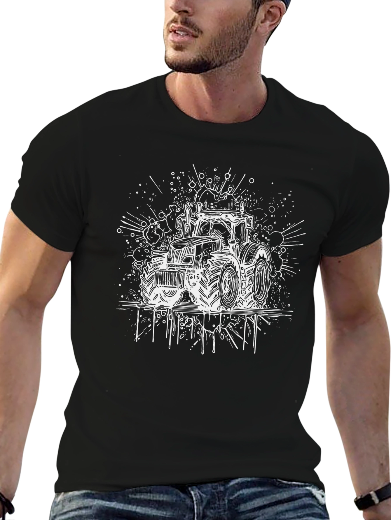 Tractor Graphic Tee - Black