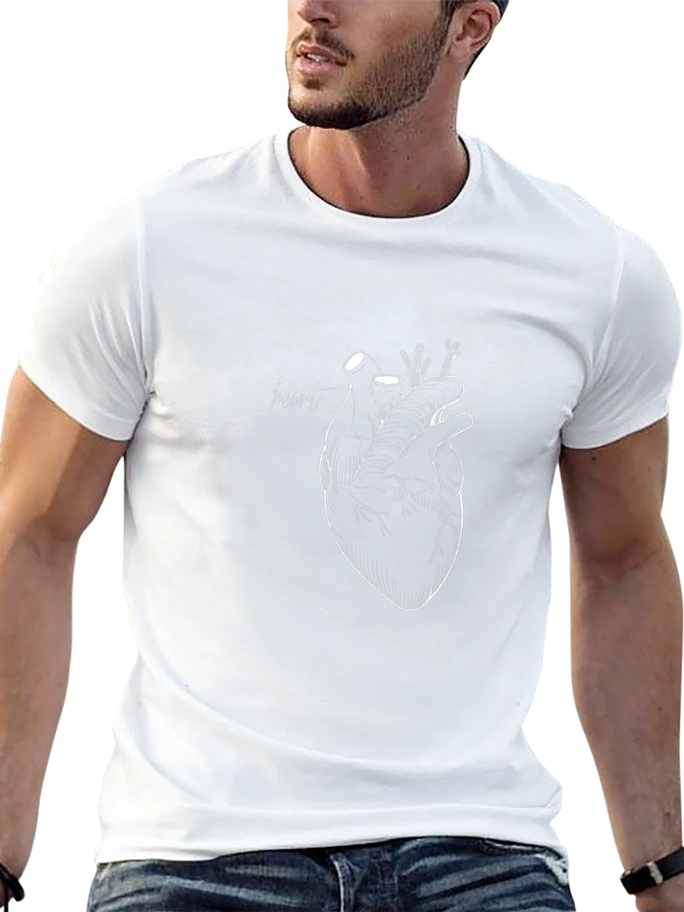 Anatomical Heart Graphic Tee - Black Unisex T-Shirt