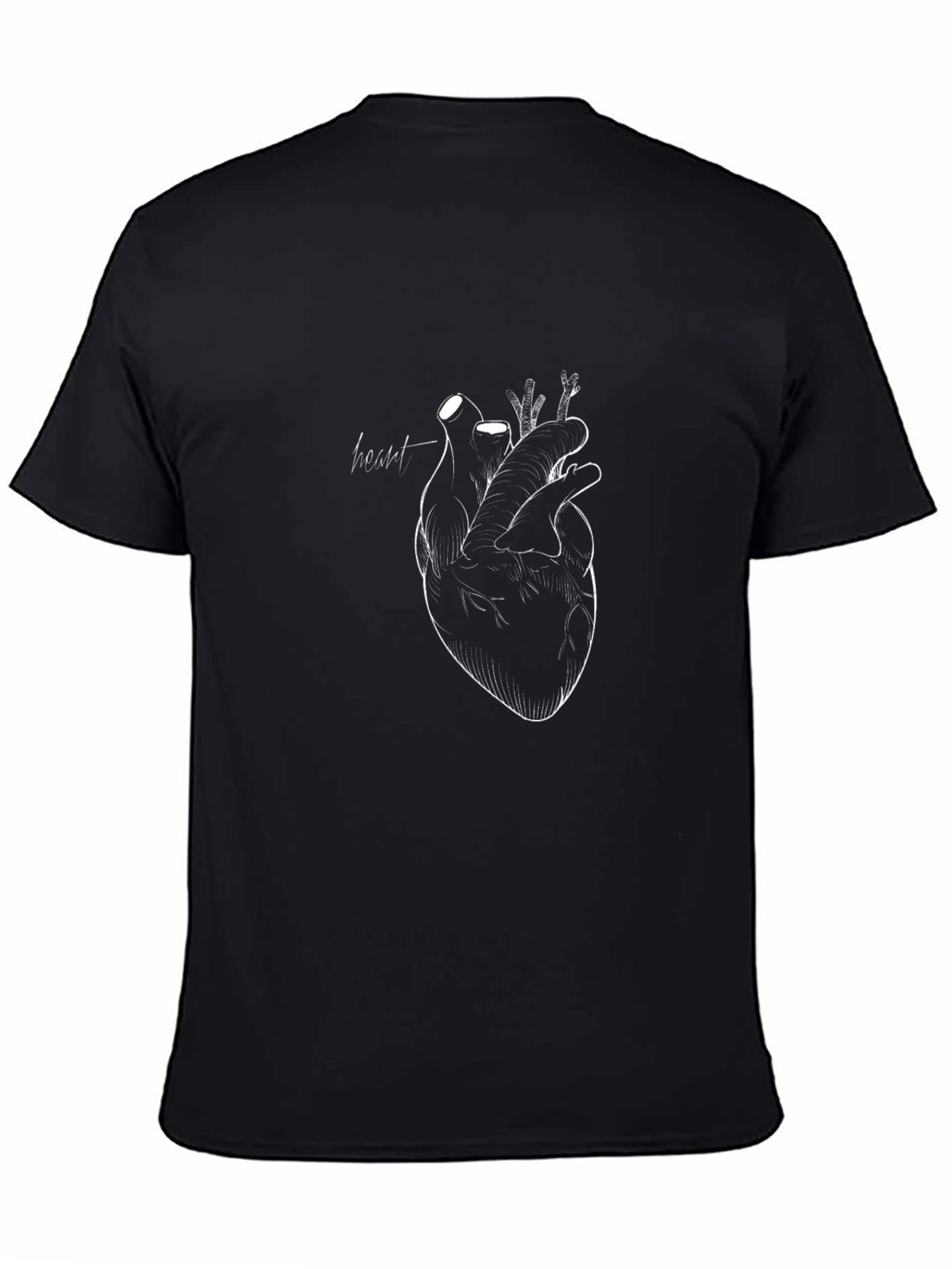 Anatomical Heart Graphic Tee - Black Unisex T-Shirt