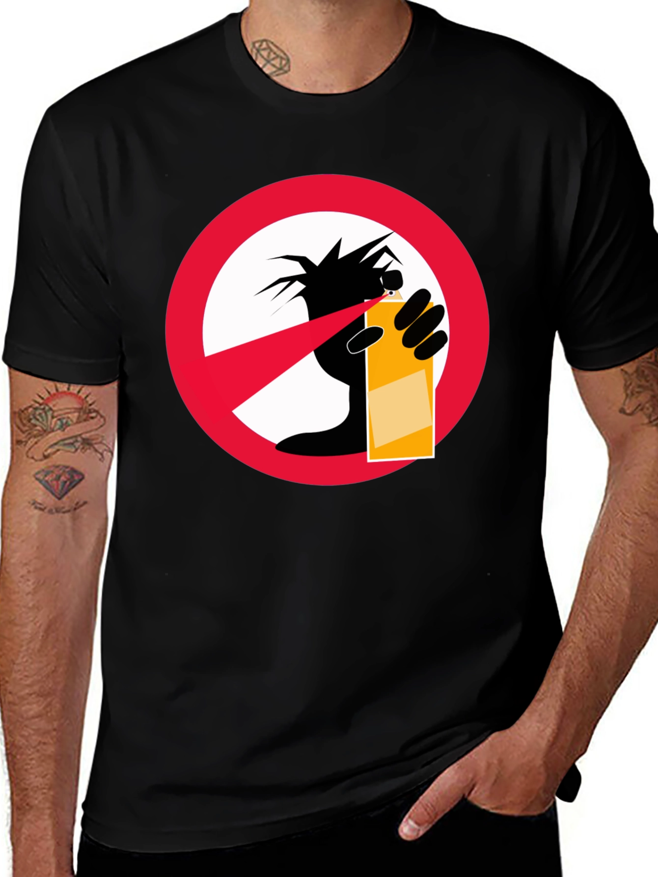 No Graffiti Black T-Shirt