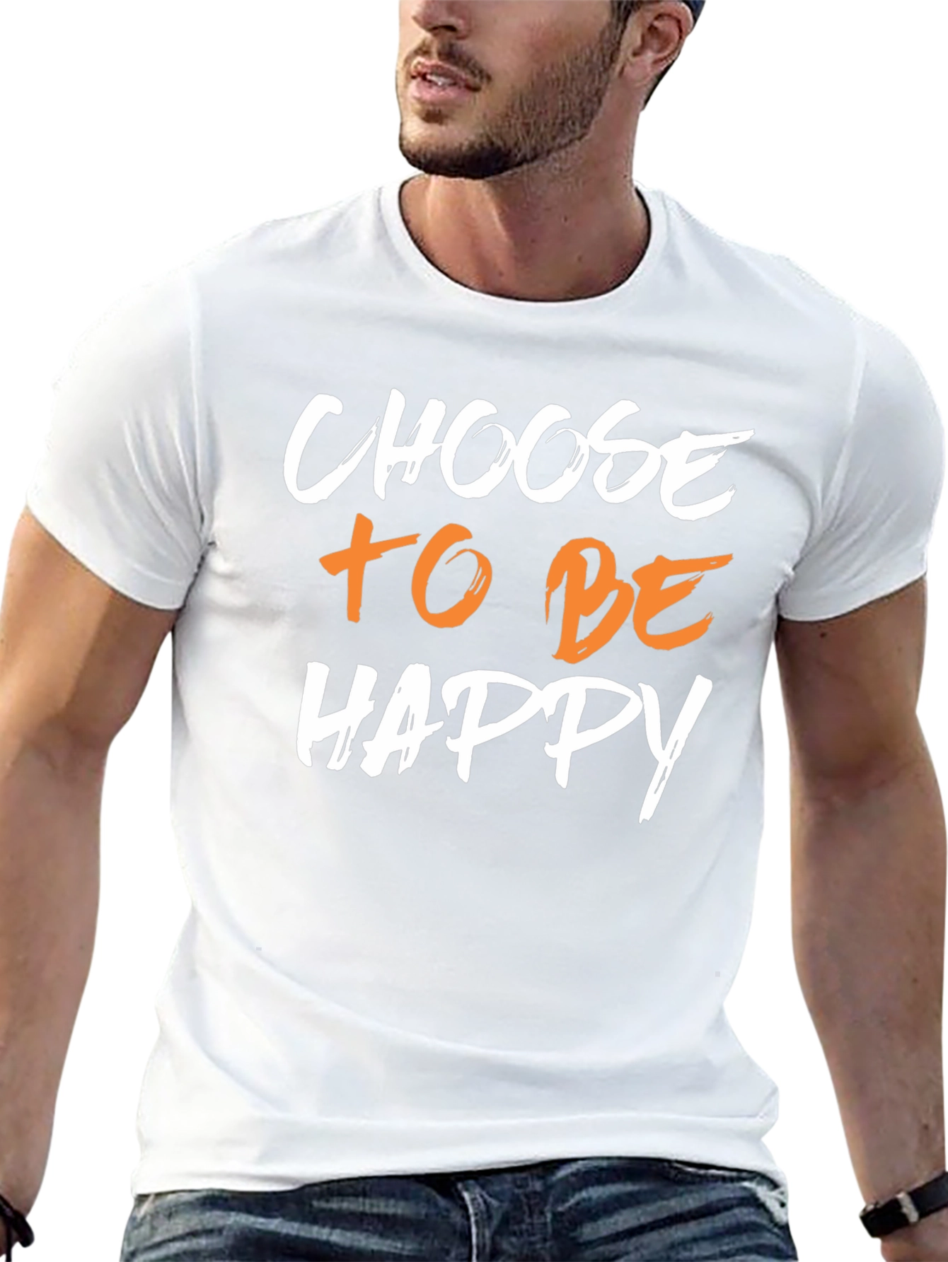 Choose to be Happy Graphic Tee - Black