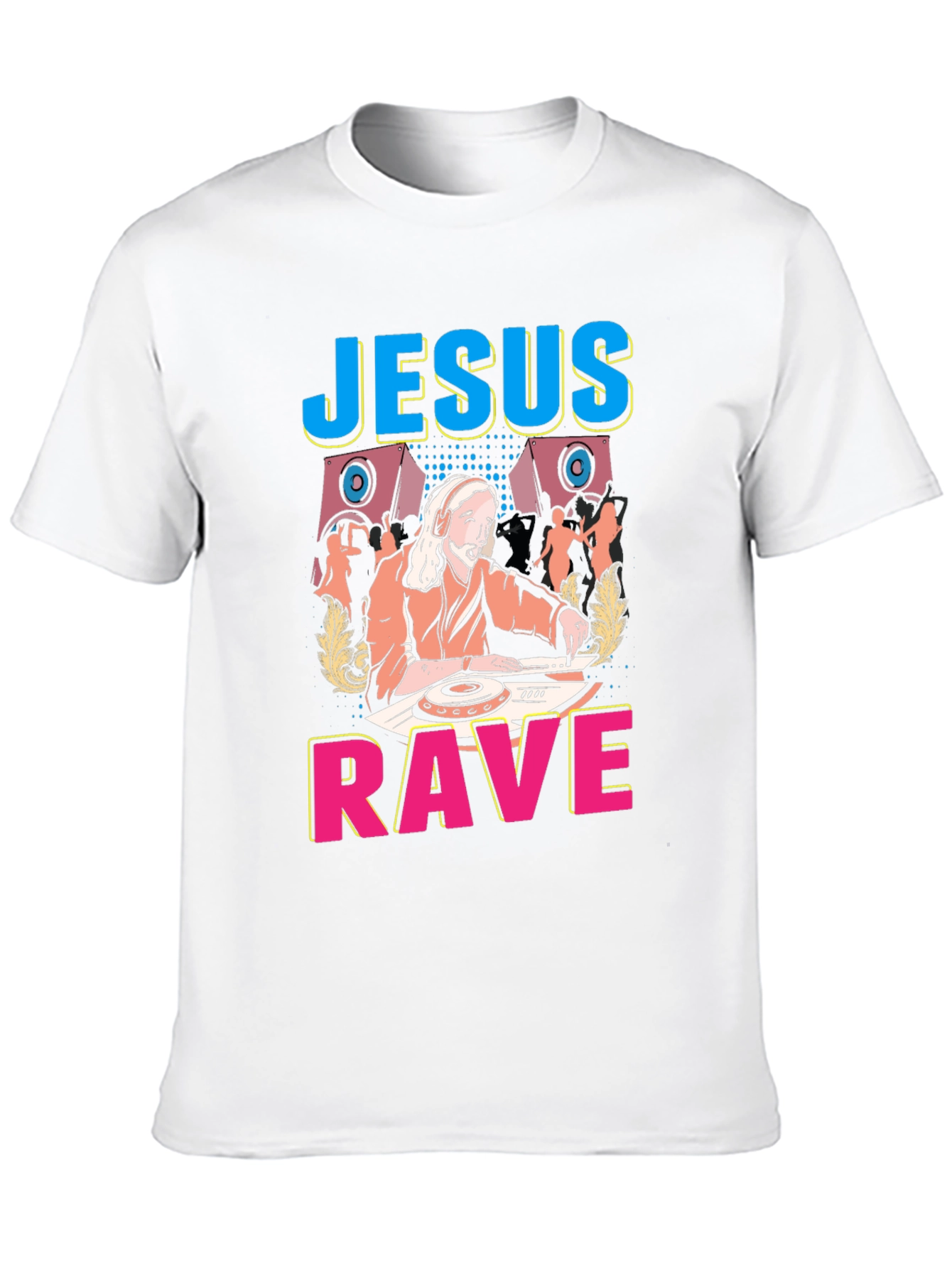 Jesus Rave Graphic T-Shirt - Black Cotton Tee