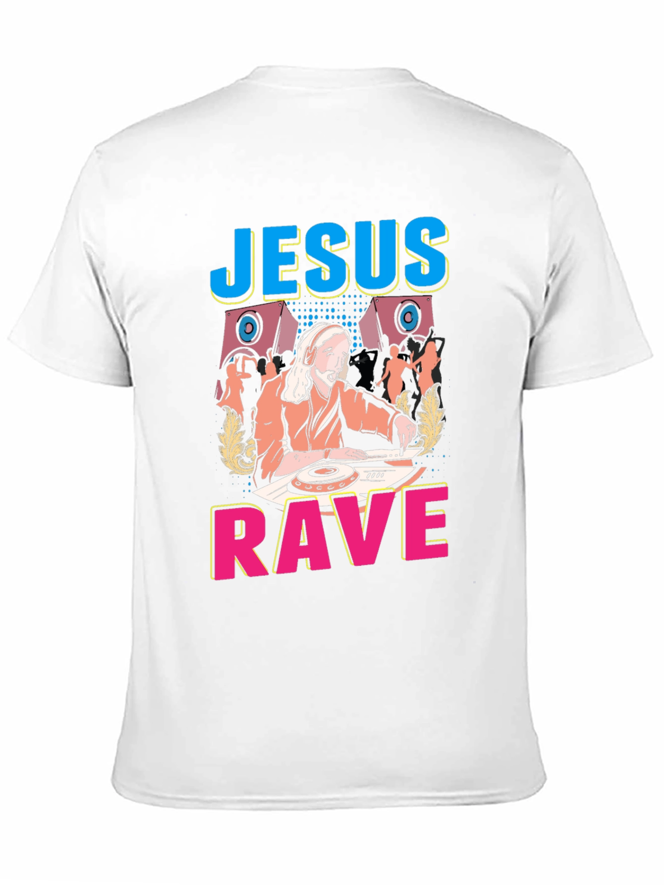 Jesus Rave Graphic T-Shirt - Black Cotton Tee