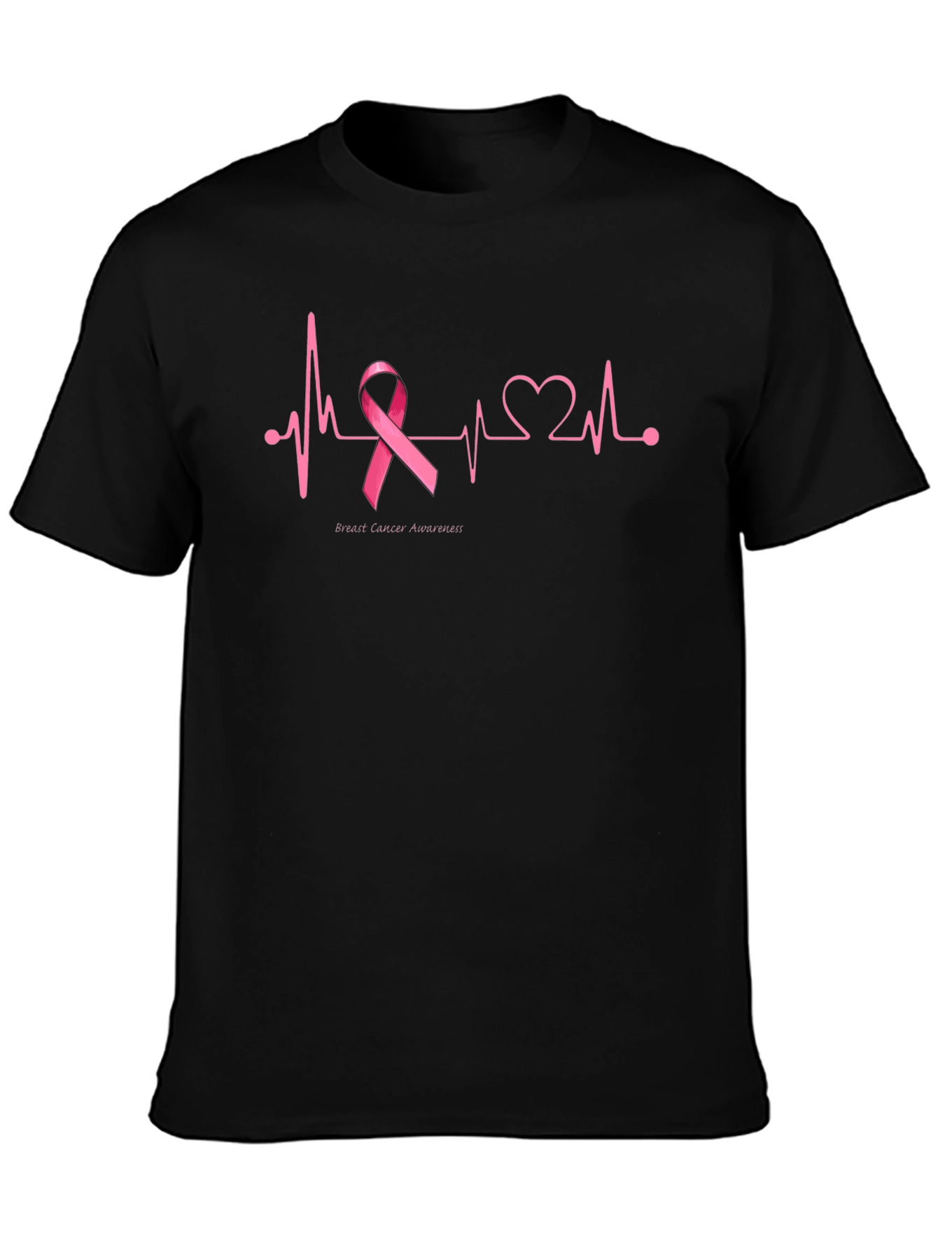 Breast Cancer Awareness Heartbeat T-Shirt