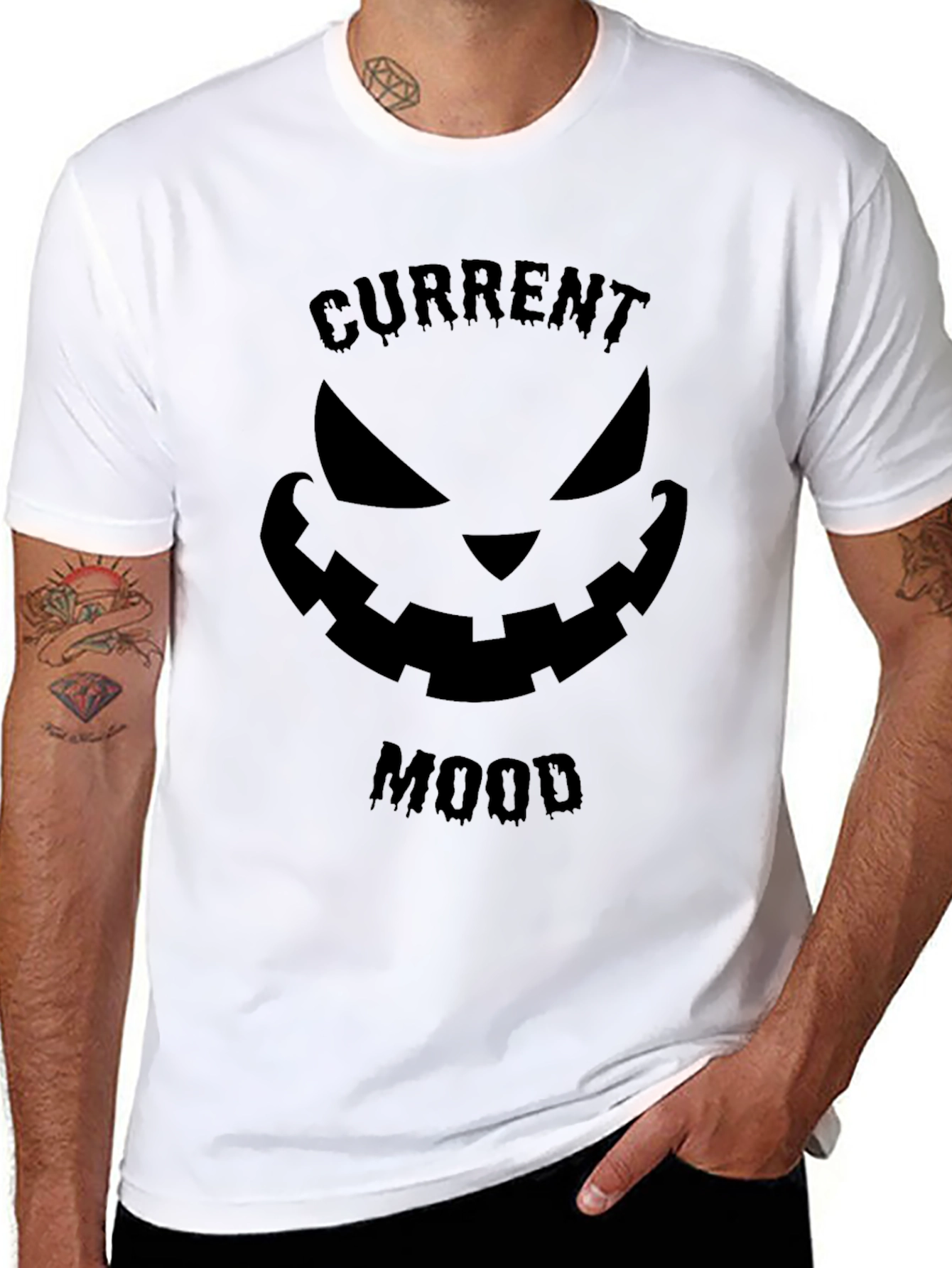 Current Mood Pumpkin Face Graphic Tee
