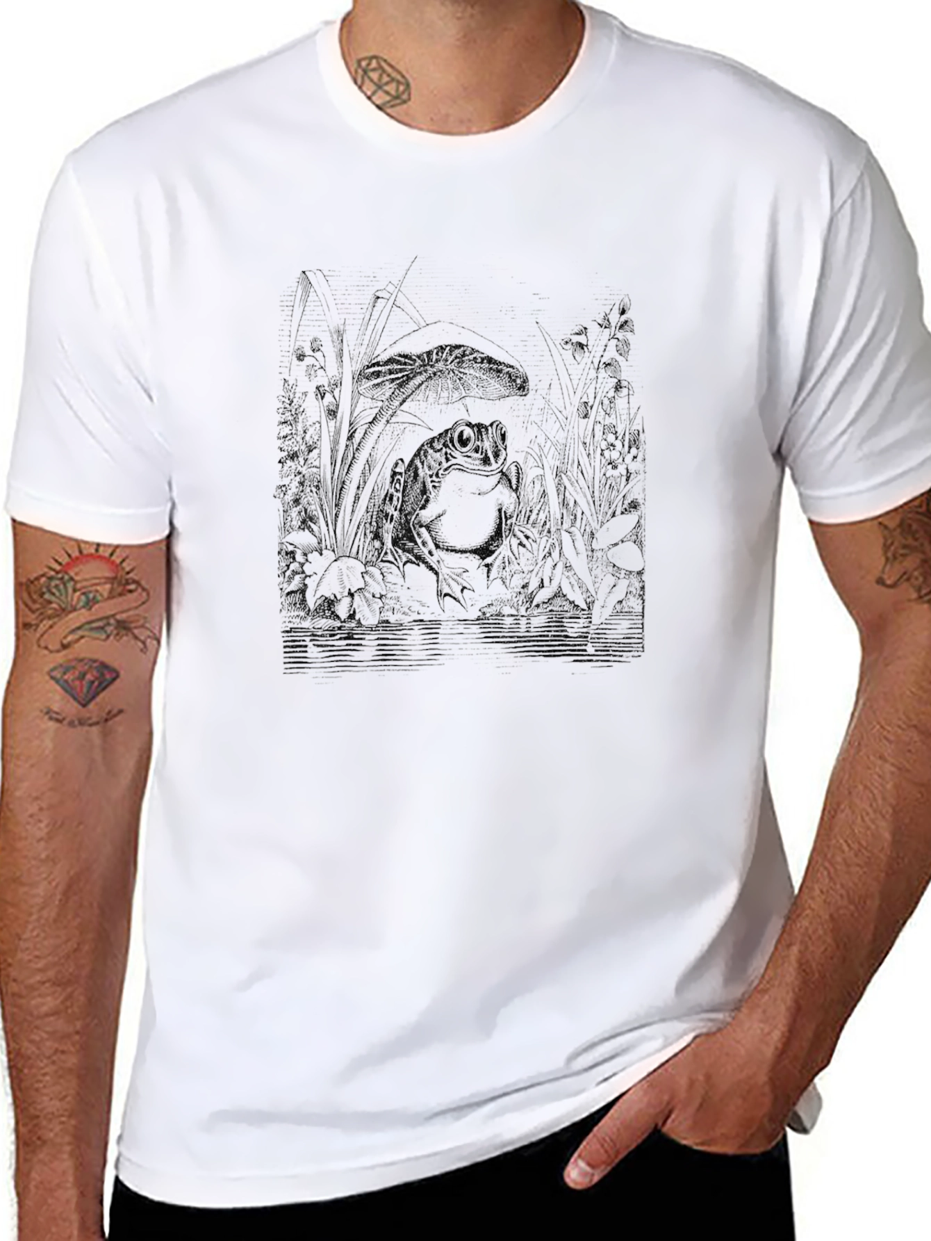 Monochrome Graphic Print T-Shirt