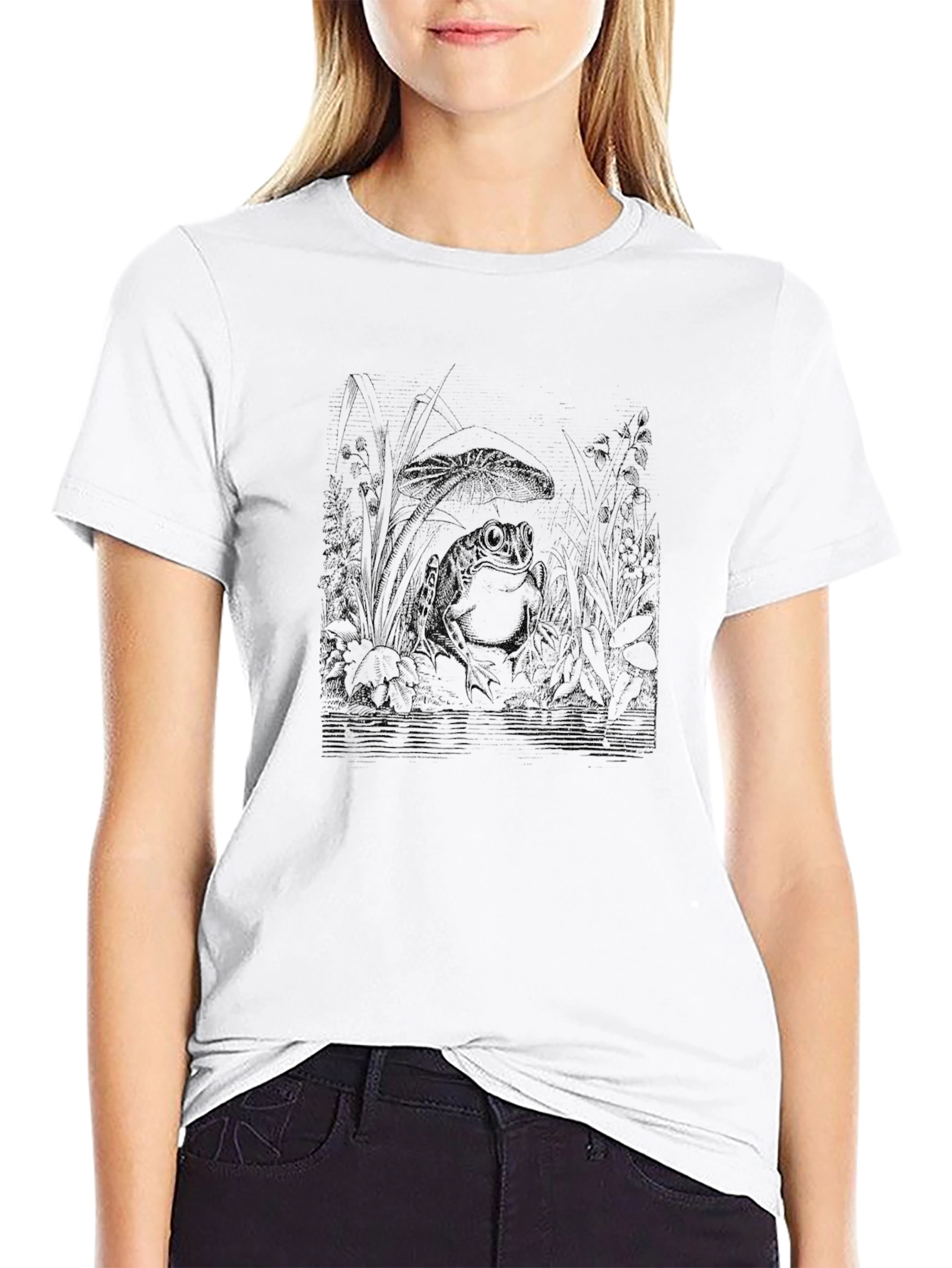 Monochrome Graphic Print T-Shirt