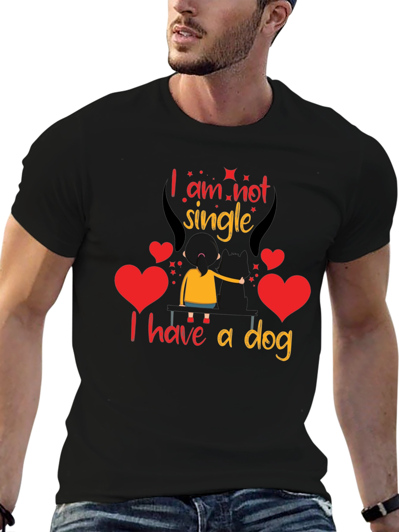 Im Not Single I Have A Dog Graphic Tee