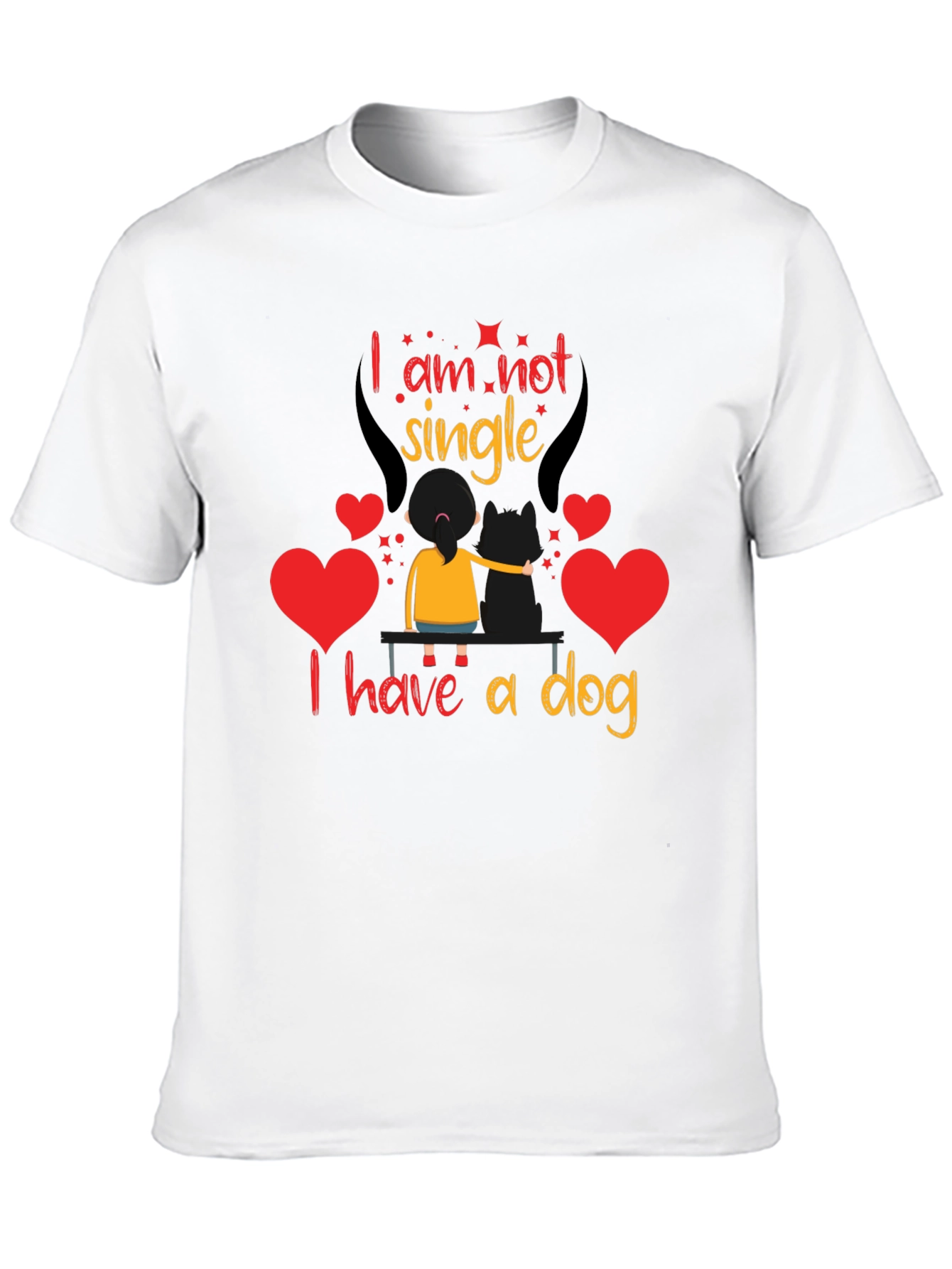 Im Not Single I Have A Dog Graphic Tee