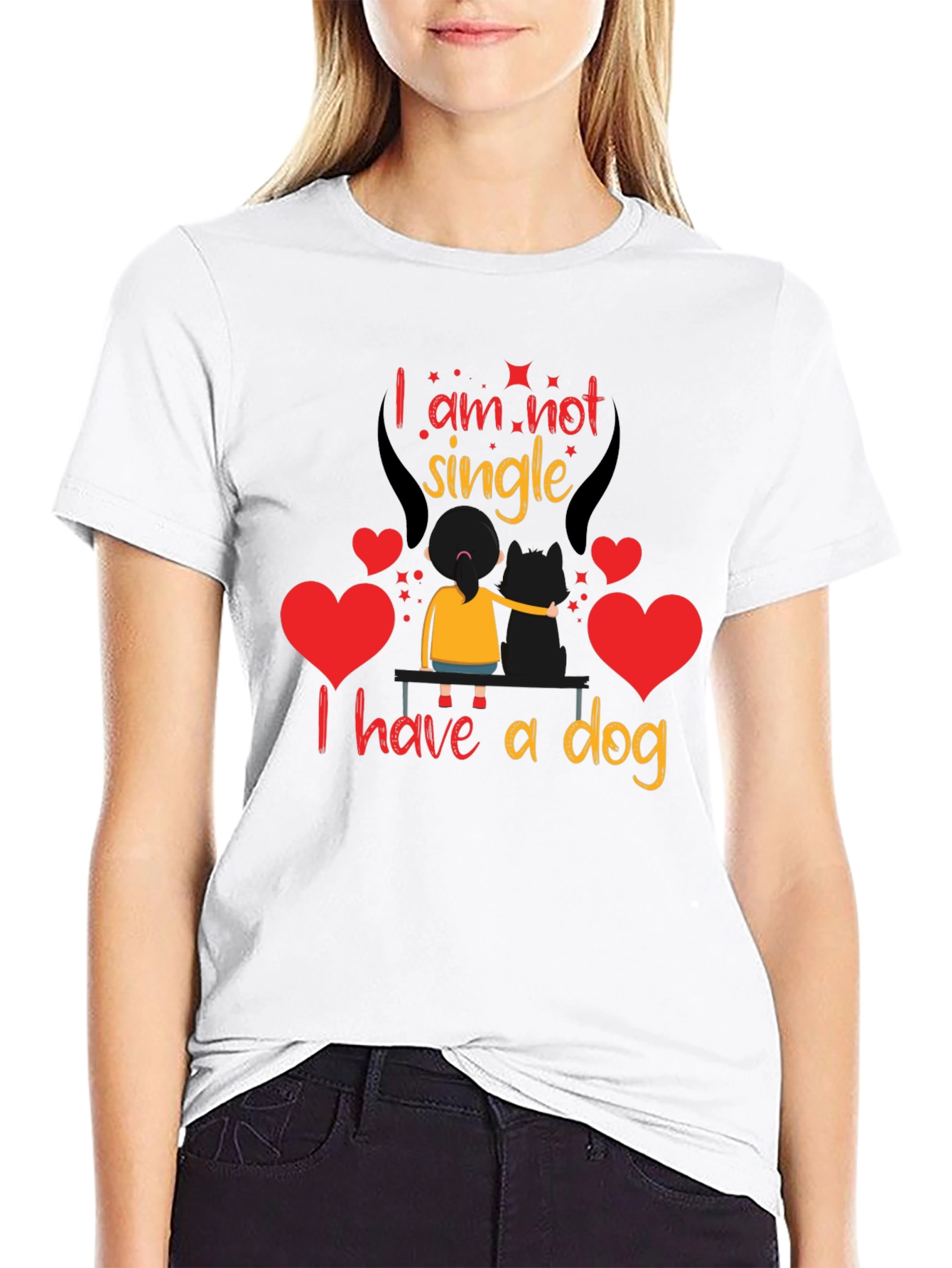 Im Not Single I Have A Dog Graphic Tee