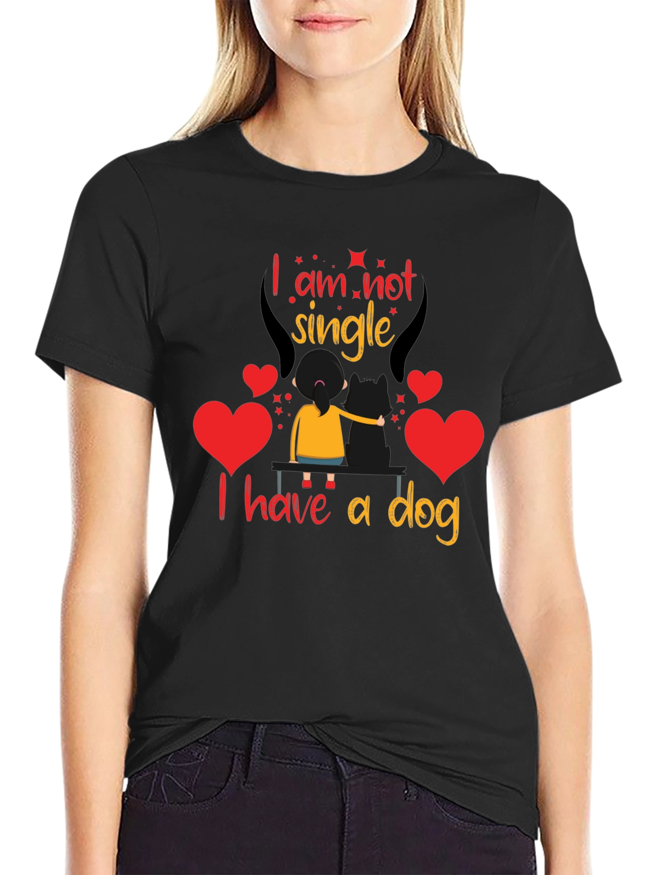 Im Not Single I Have A Dog Graphic Tee