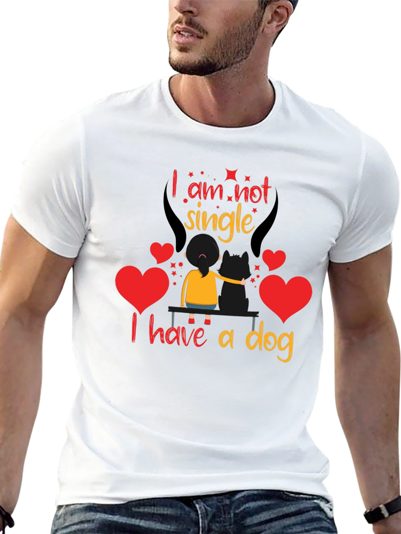 Im Not Single I Have A Dog Graphic Tee