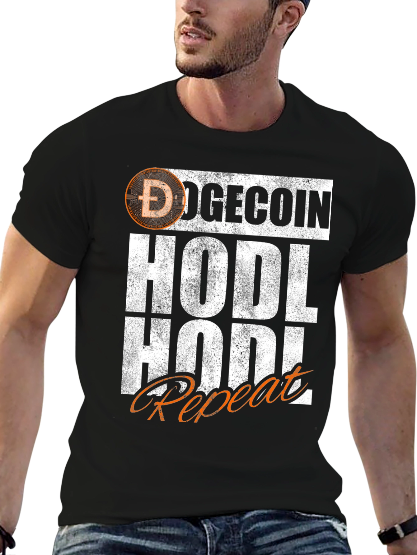 DogeCoin HODL Repeat Graphic T-Shirt