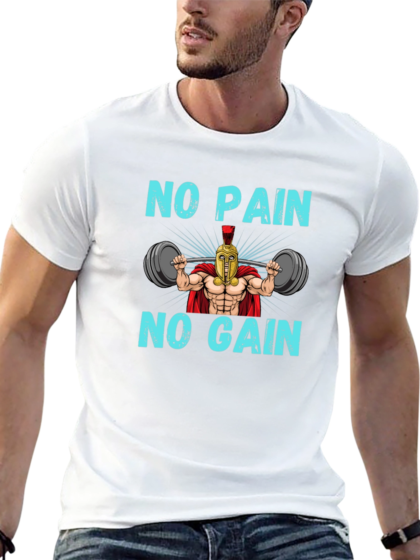 No Pain No Gain Spartan Gym T-Shirt