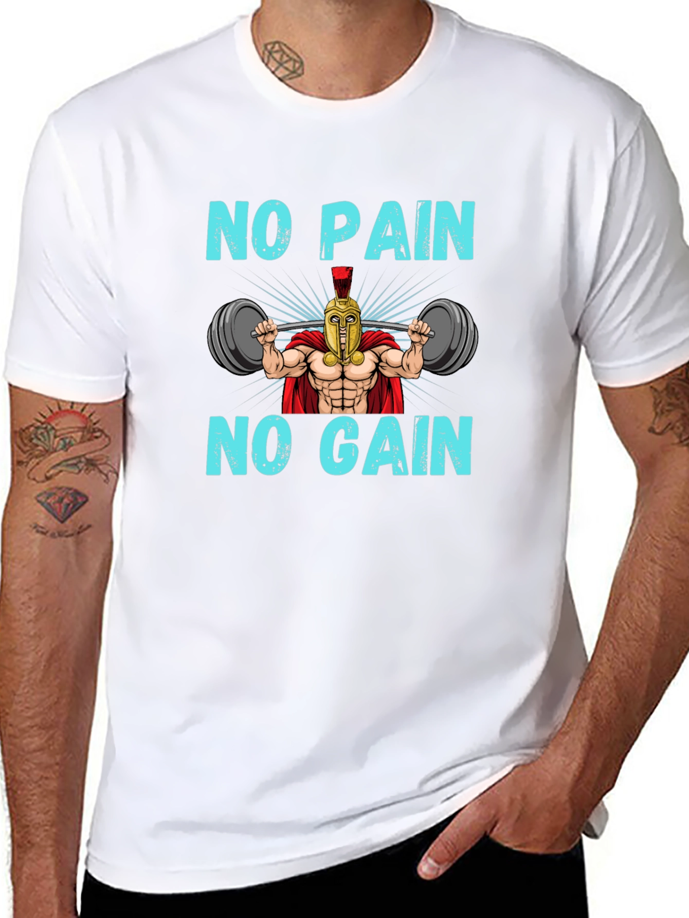 No Pain No Gain Spartan Gym T-Shirt
